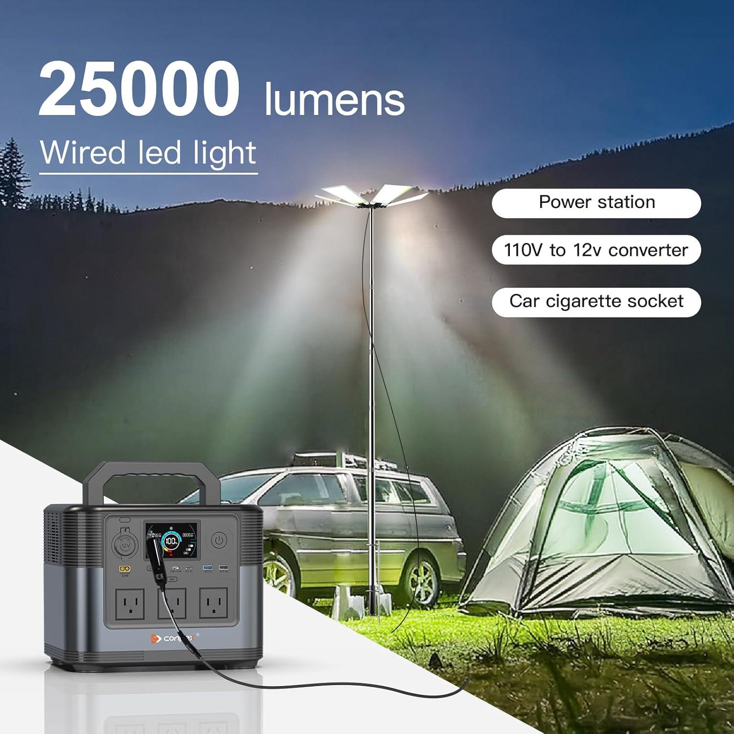 Luz LED Telescópica Conpex 25000 Lúmenes 110W 12V Impermeable