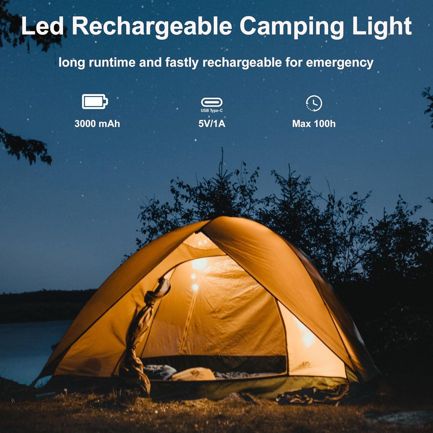 Linterna LED Recargable Hongleey LY01 Blanca para Camping