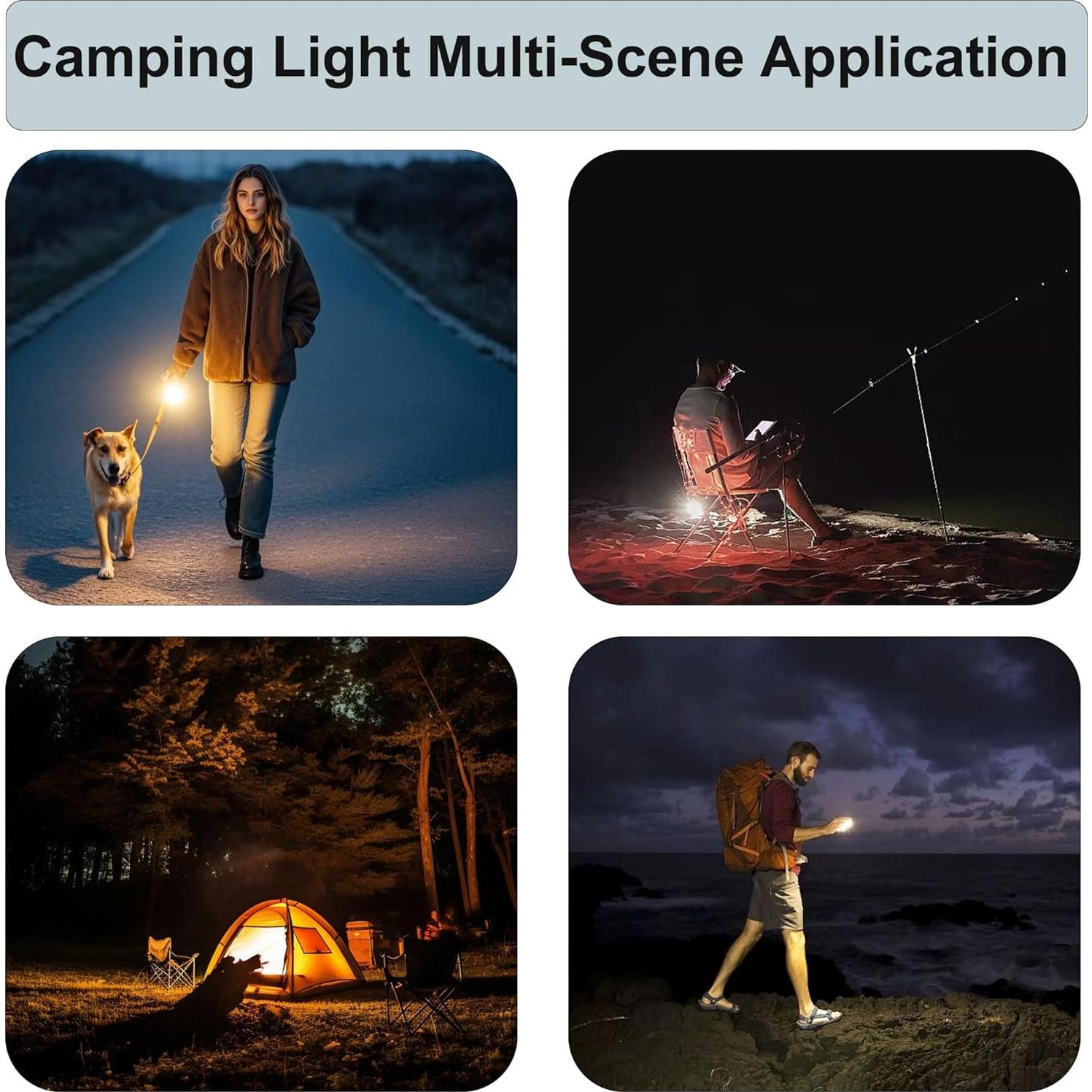 Linterna LED Recargable Hongleey LY01 Blanca para Camping