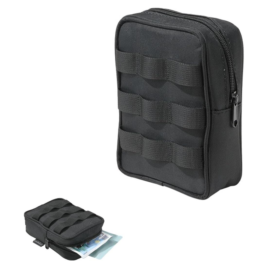 Bolsa Táctica Molle EDC Camping Moon Negra 12.45x6.1x17.02 cm