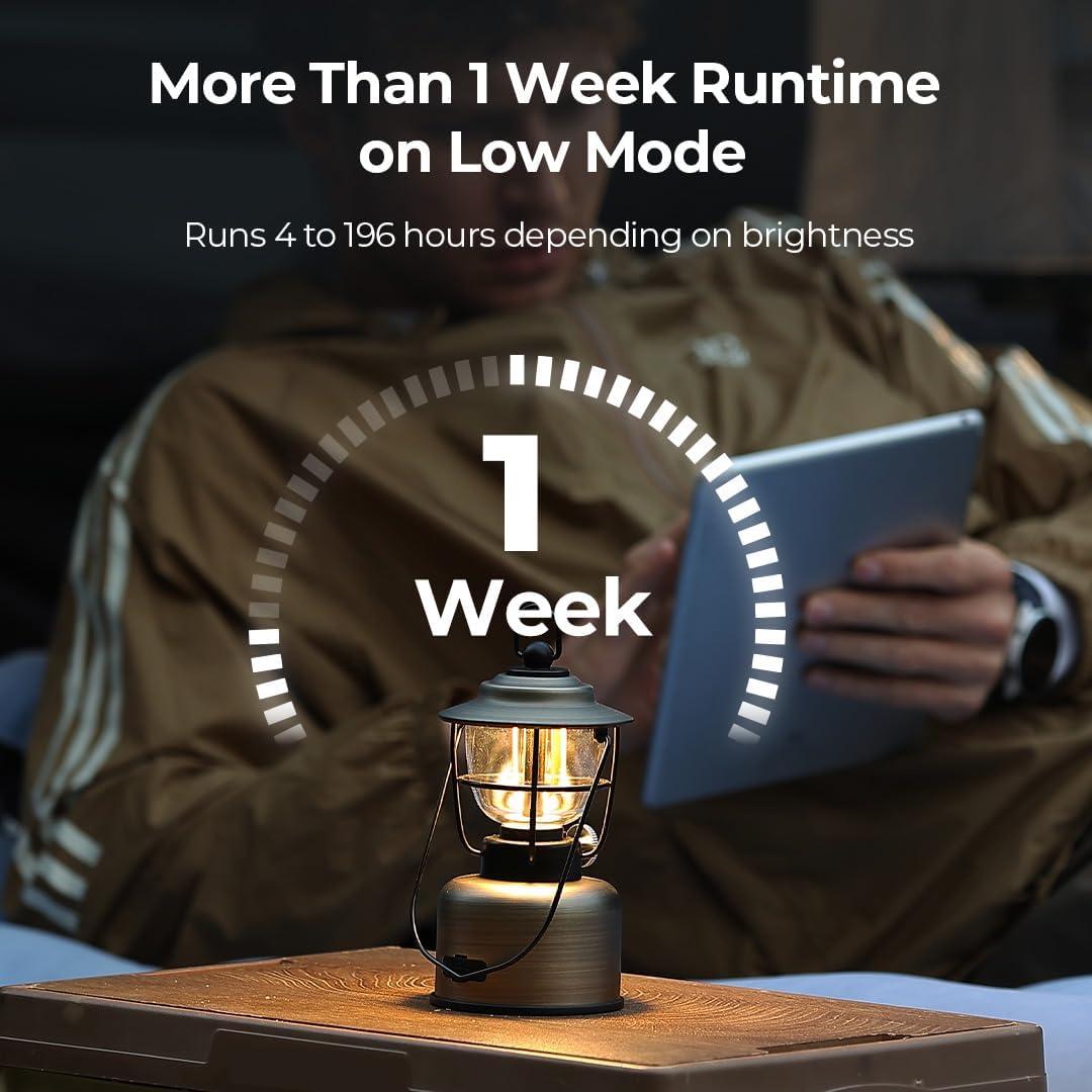 Linterna de Camping BougeRV VL01 Vintage Recargable IPX5