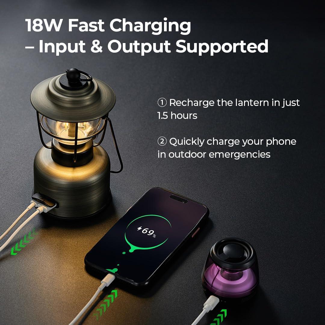 Linterna de Camping BougeRV VL01 Vintage Recargable IPX5