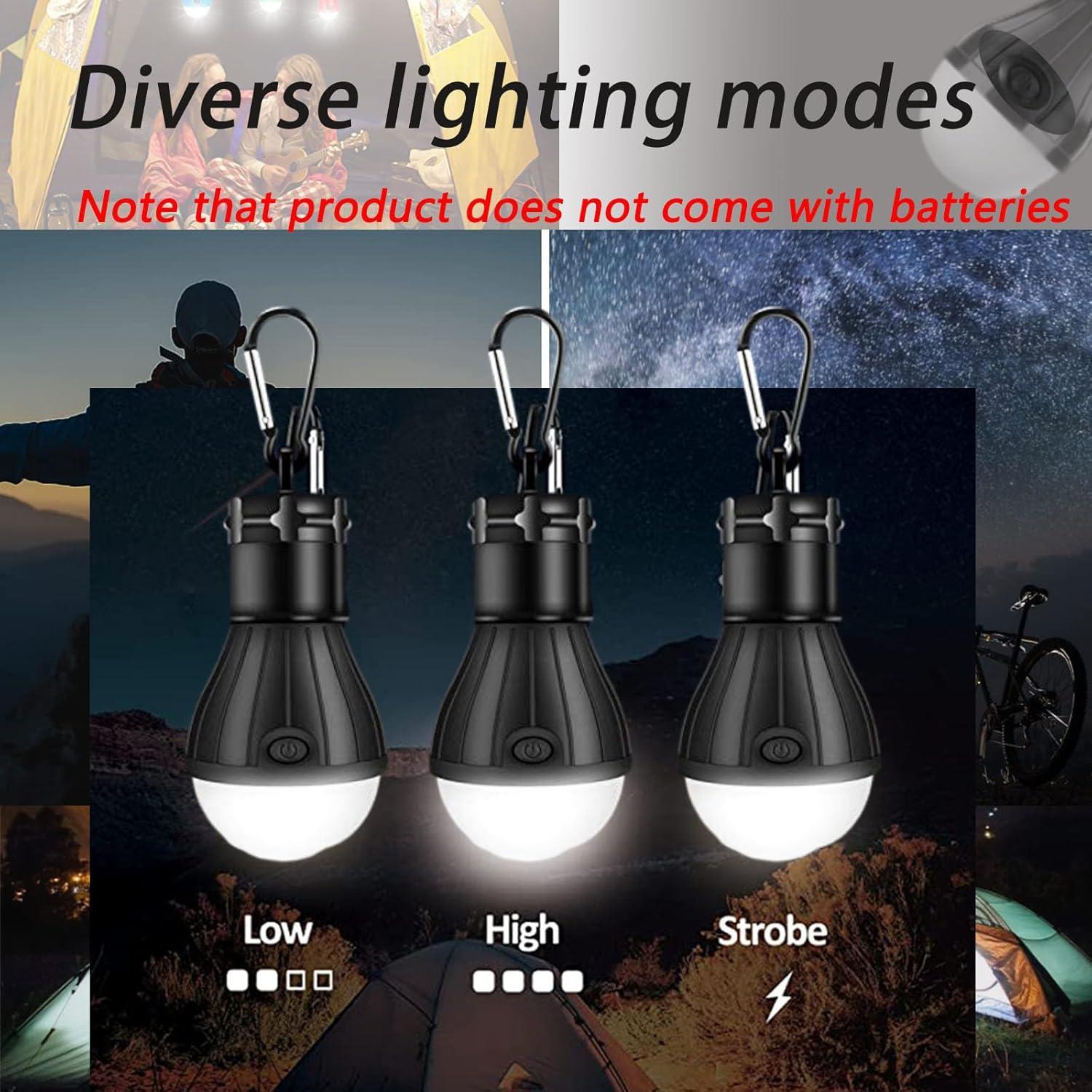 4 Luces LED Portátiles para Camping y Emergencias - Impermeables