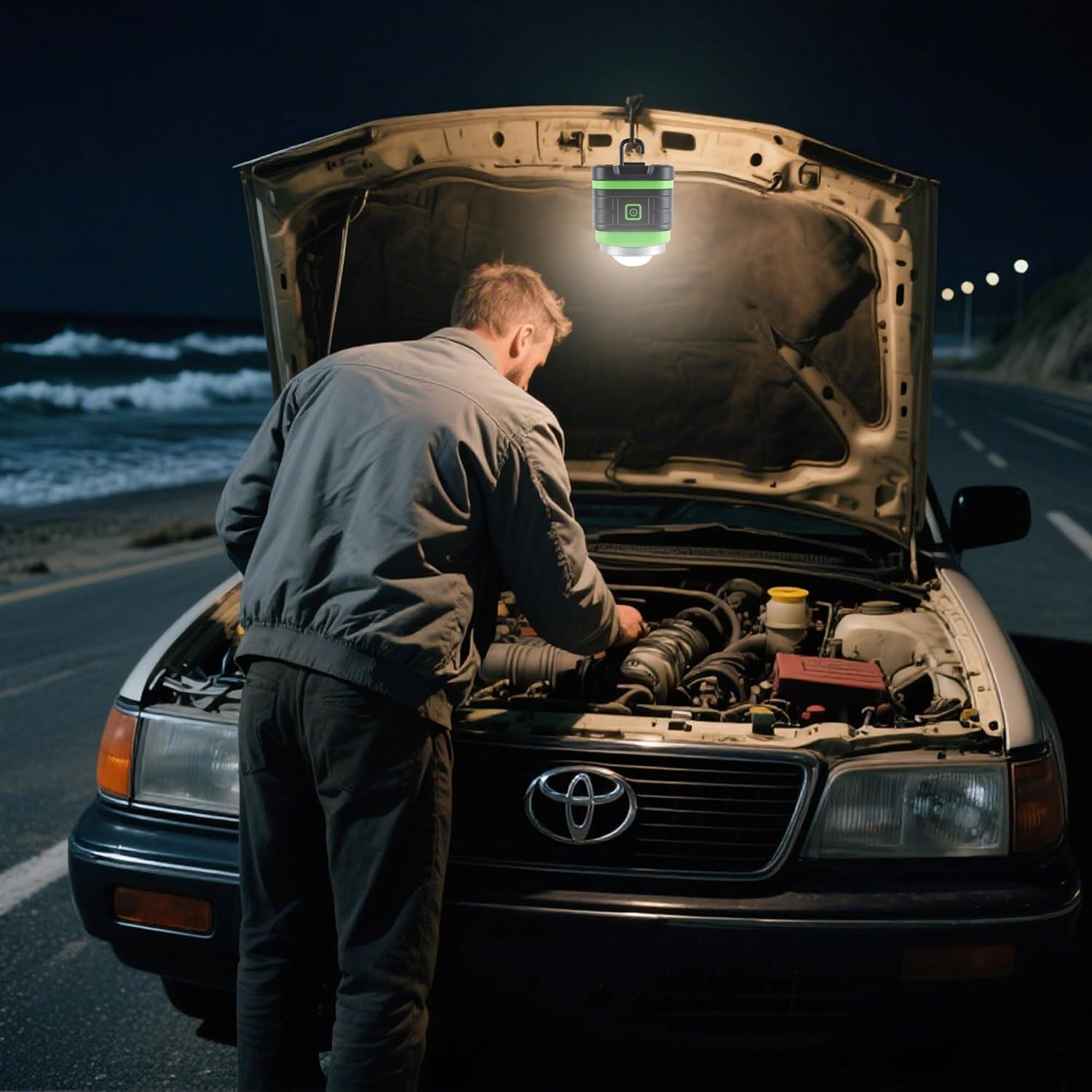 Linterna LED de Camping Lichamp CLS-M004GN, 500 Lúmenes, 4 Unidades