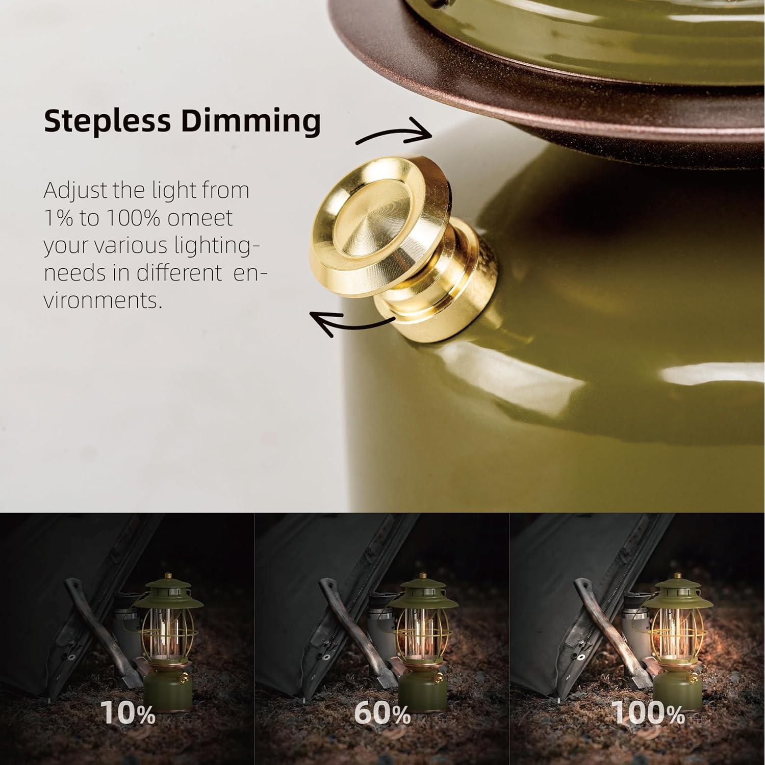 Linterna de Camping LED Vintage BANTUAN 6800mAh Verde Ejercito