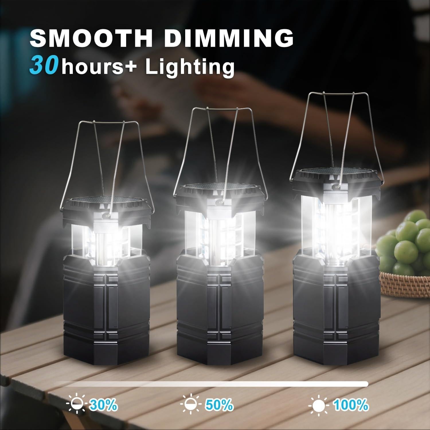 Linterna de Camping Recargable ZEBON CL1000 SE 2 en 1 Solar USB