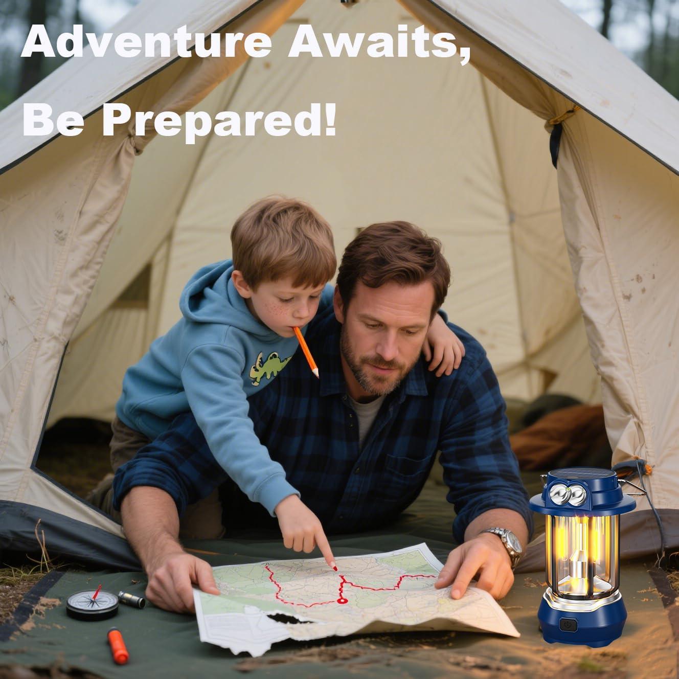 Lámpara Solar HOMY HM-CA, Camping Recargable IPX4 5 Modos