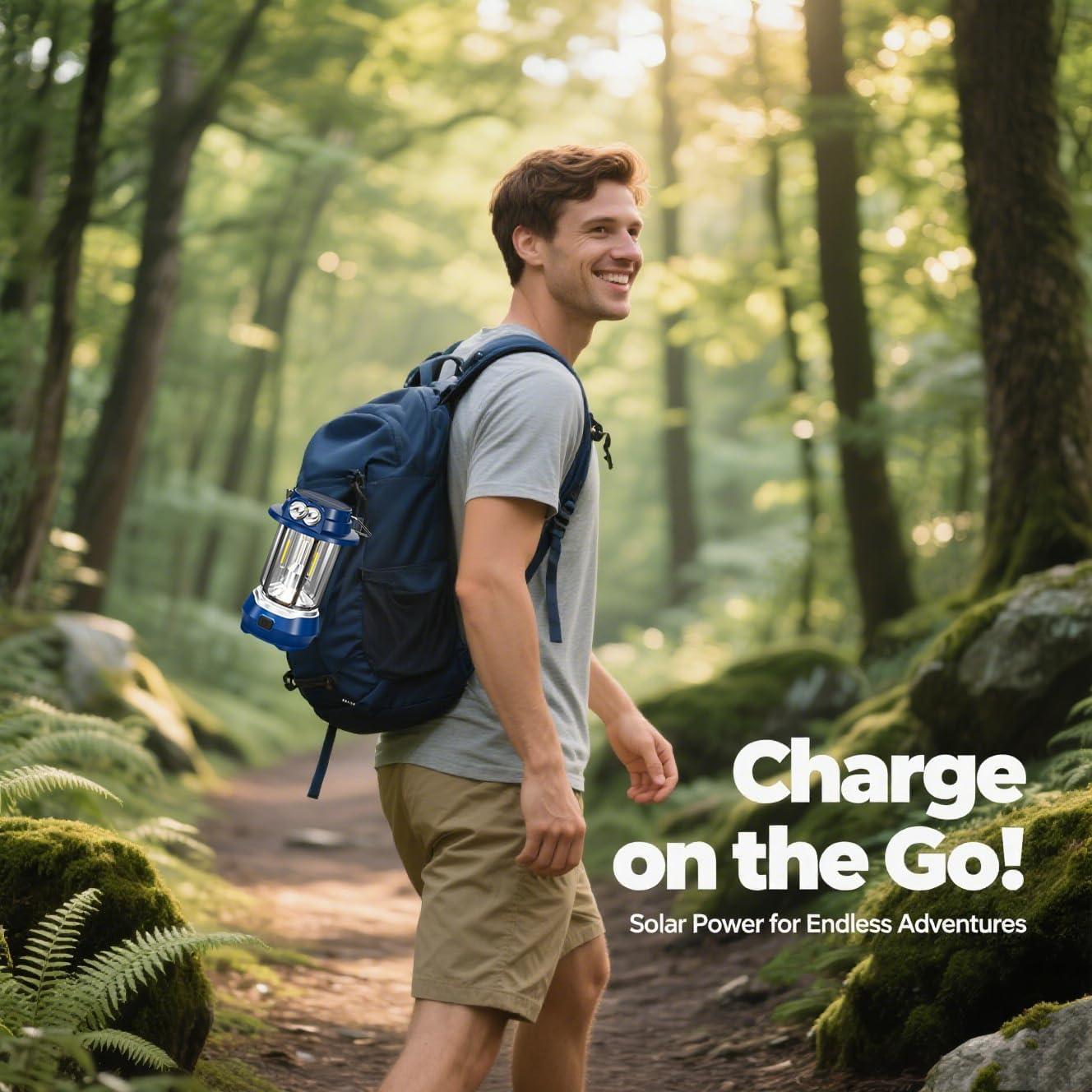 Lámpara Solar HOMY HM-CA, Camping Recargable IPX4 5 Modos