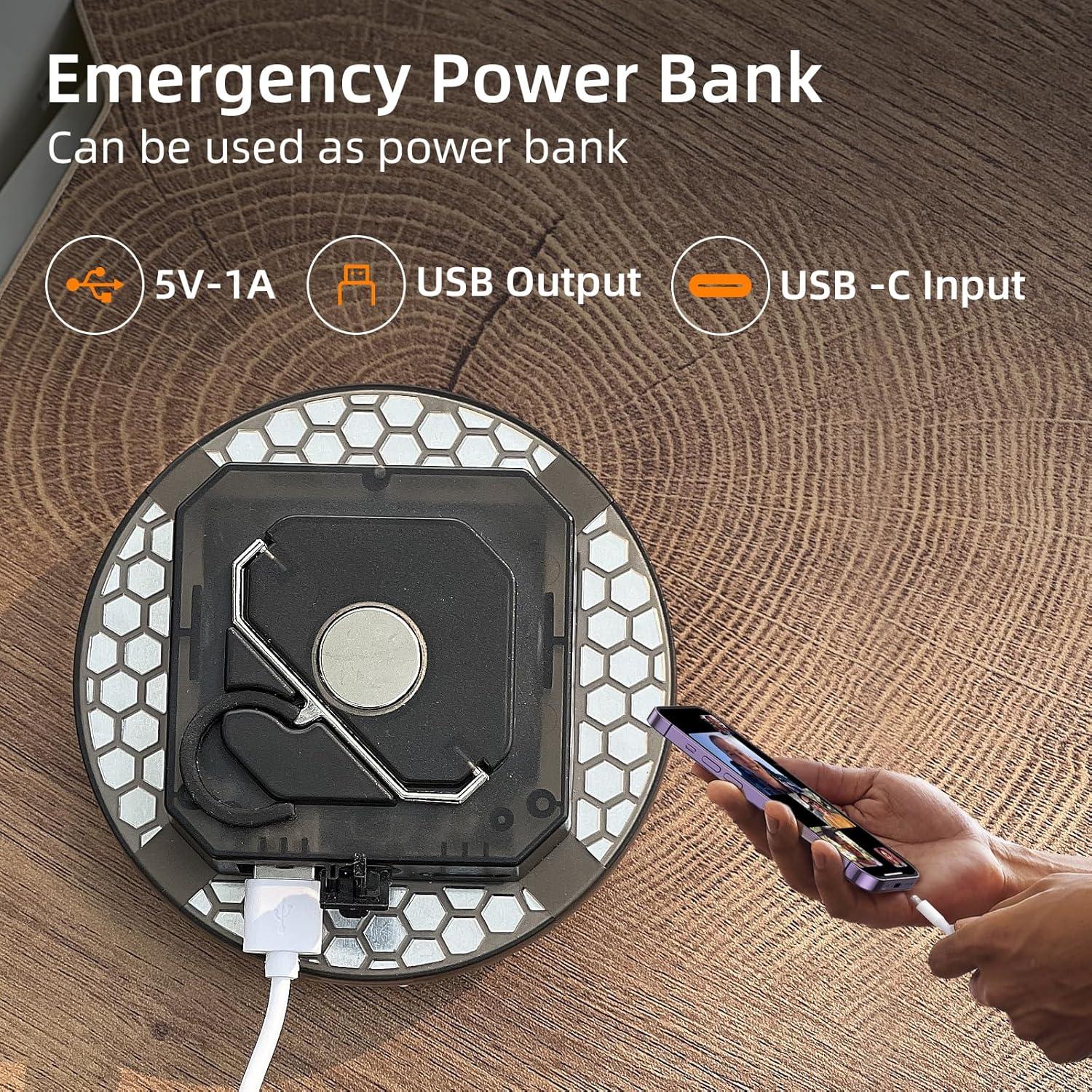 Linterna de Camping Recargable Amkulop 5000Lm Impermeable