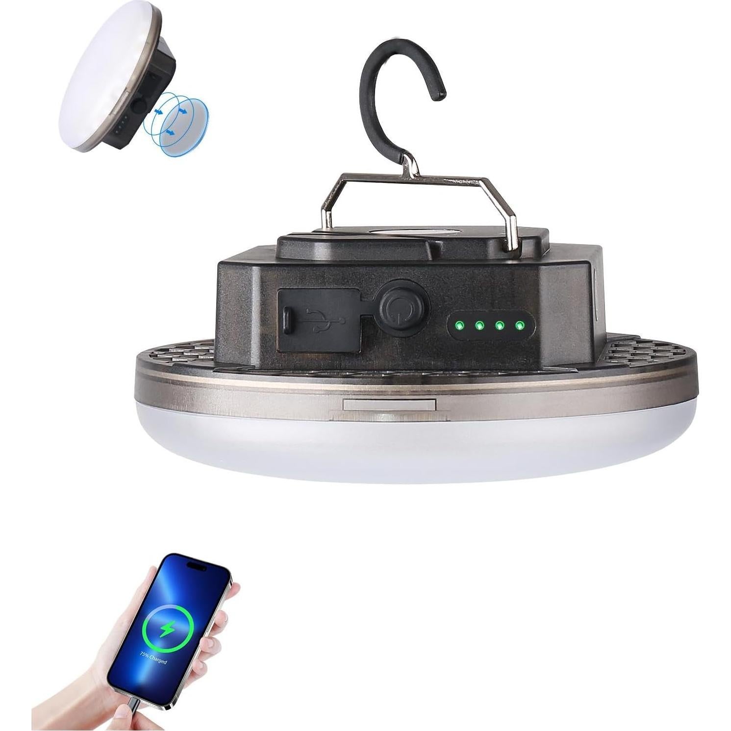 Linterna de Camping Recargable Amkulop 5000Lm Impermeable