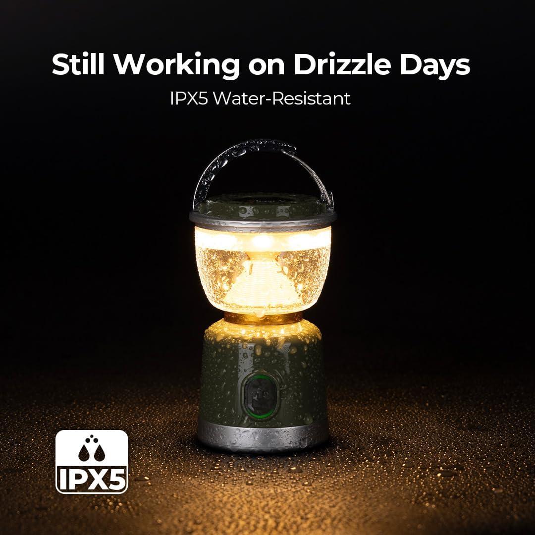 Linterna de Camping BougeRV AL07 Recargable IPX5 Luz Ambiental