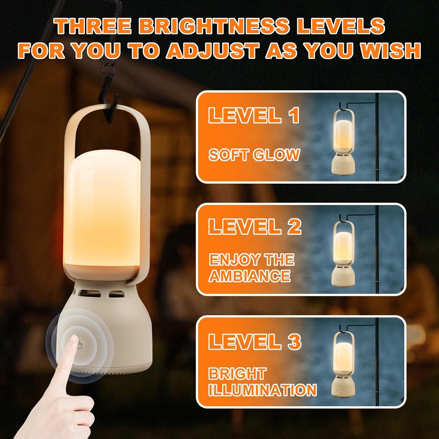 Linterna de Camping JackonLux JK-LY-02 con Altavoz Bluetooth 5W