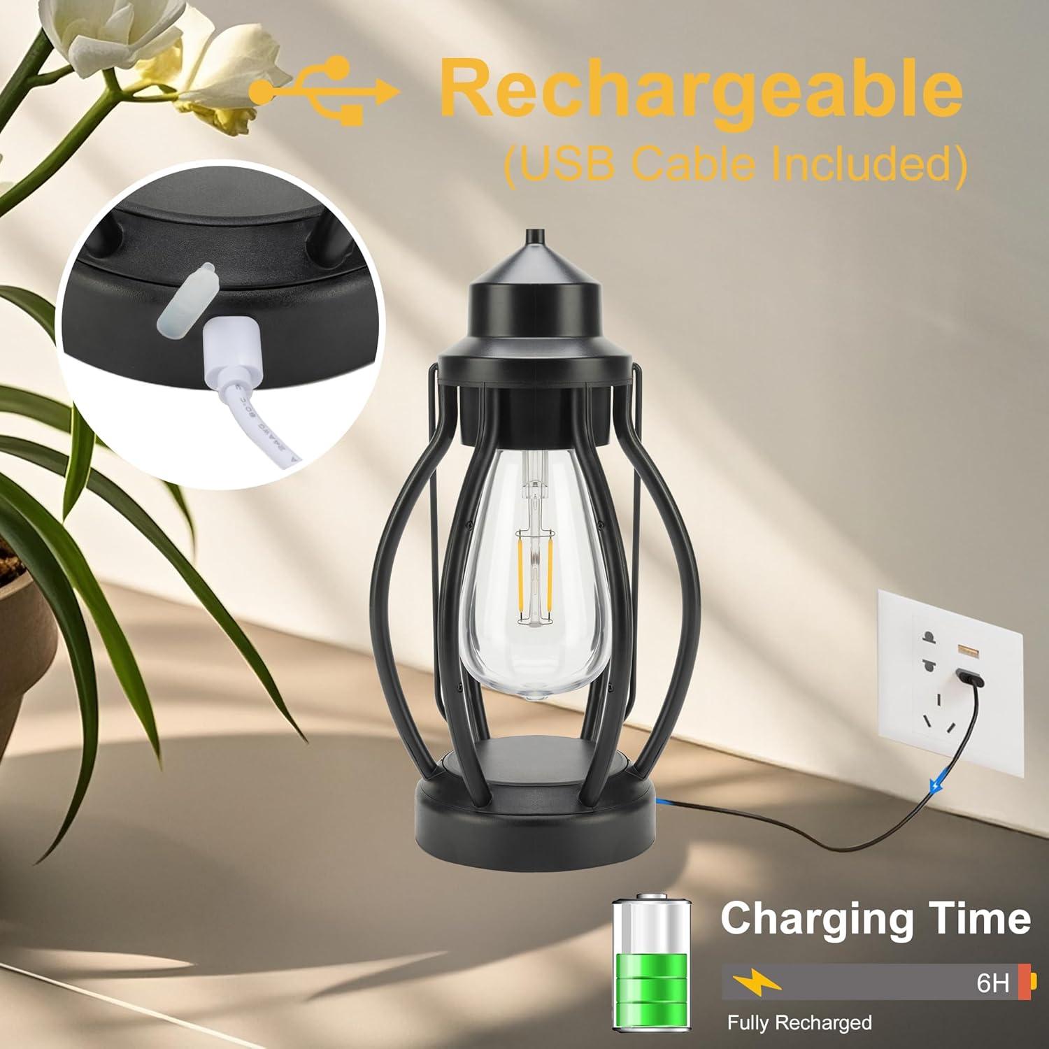 Linternas de Camping Recargables Pearlstar 2Pack Vintage