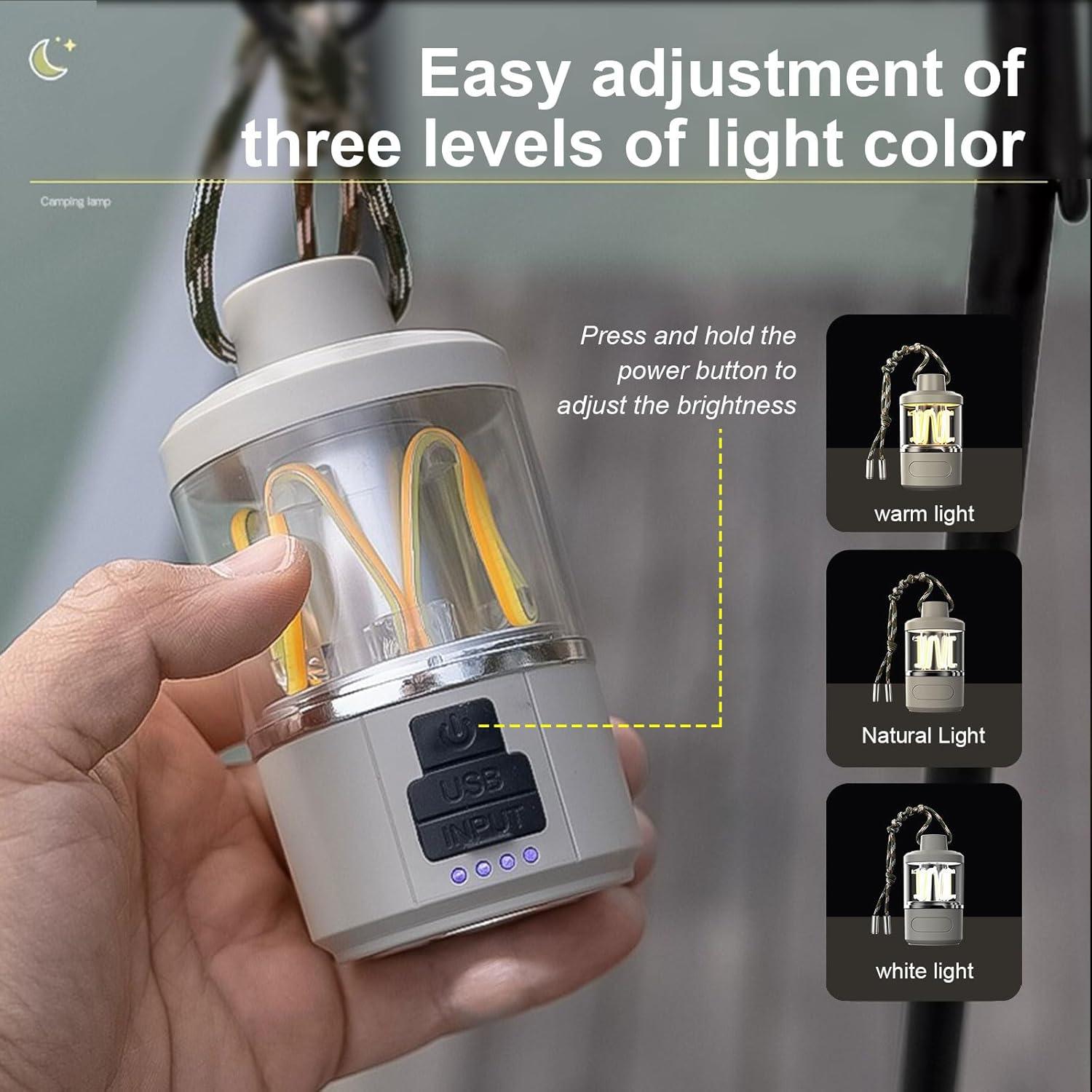 Linterna de Camping Recargable XZYphthiryx 1500mAh IPX65