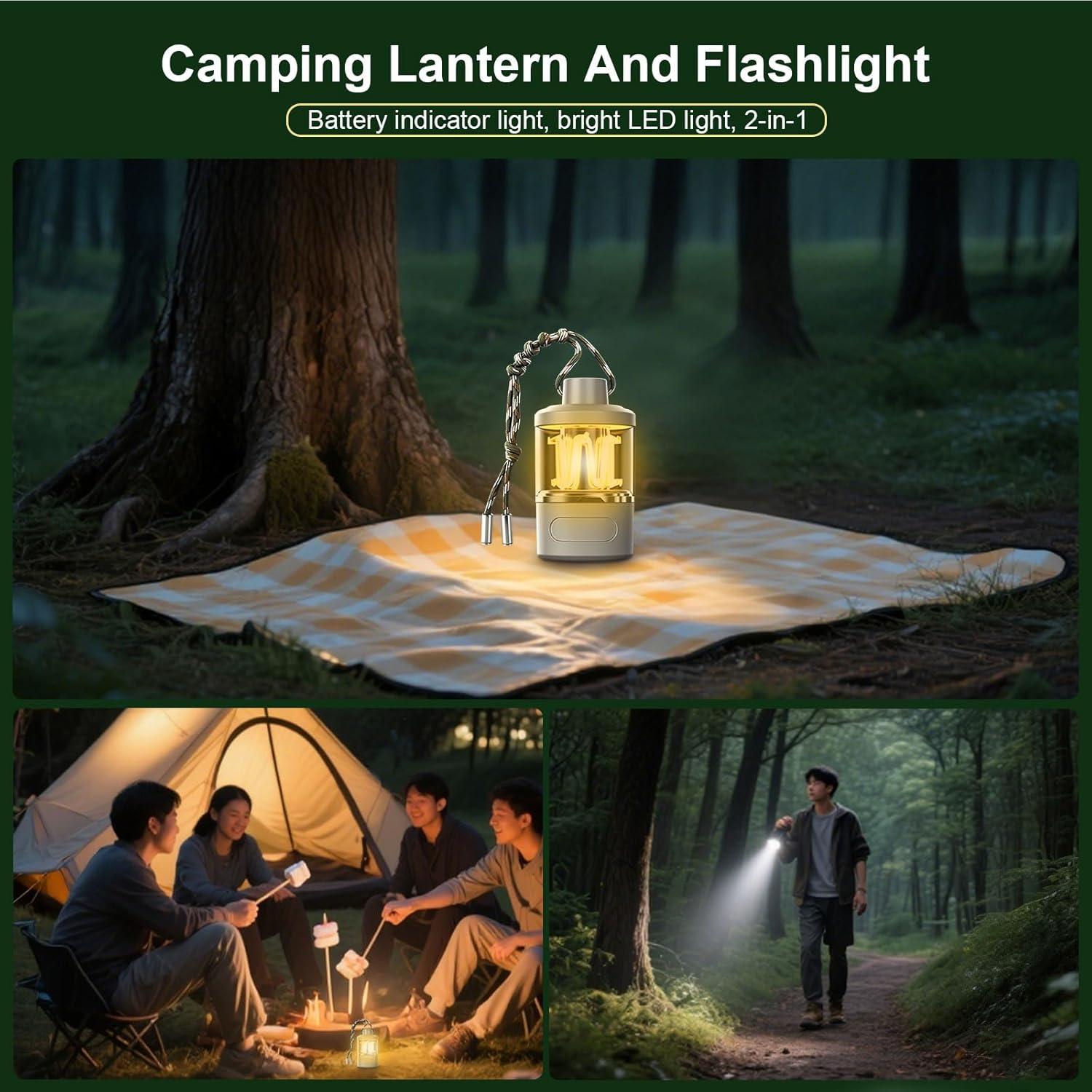 Linterna de Camping Recargable XZYphthiryx 1500mAh IPX65