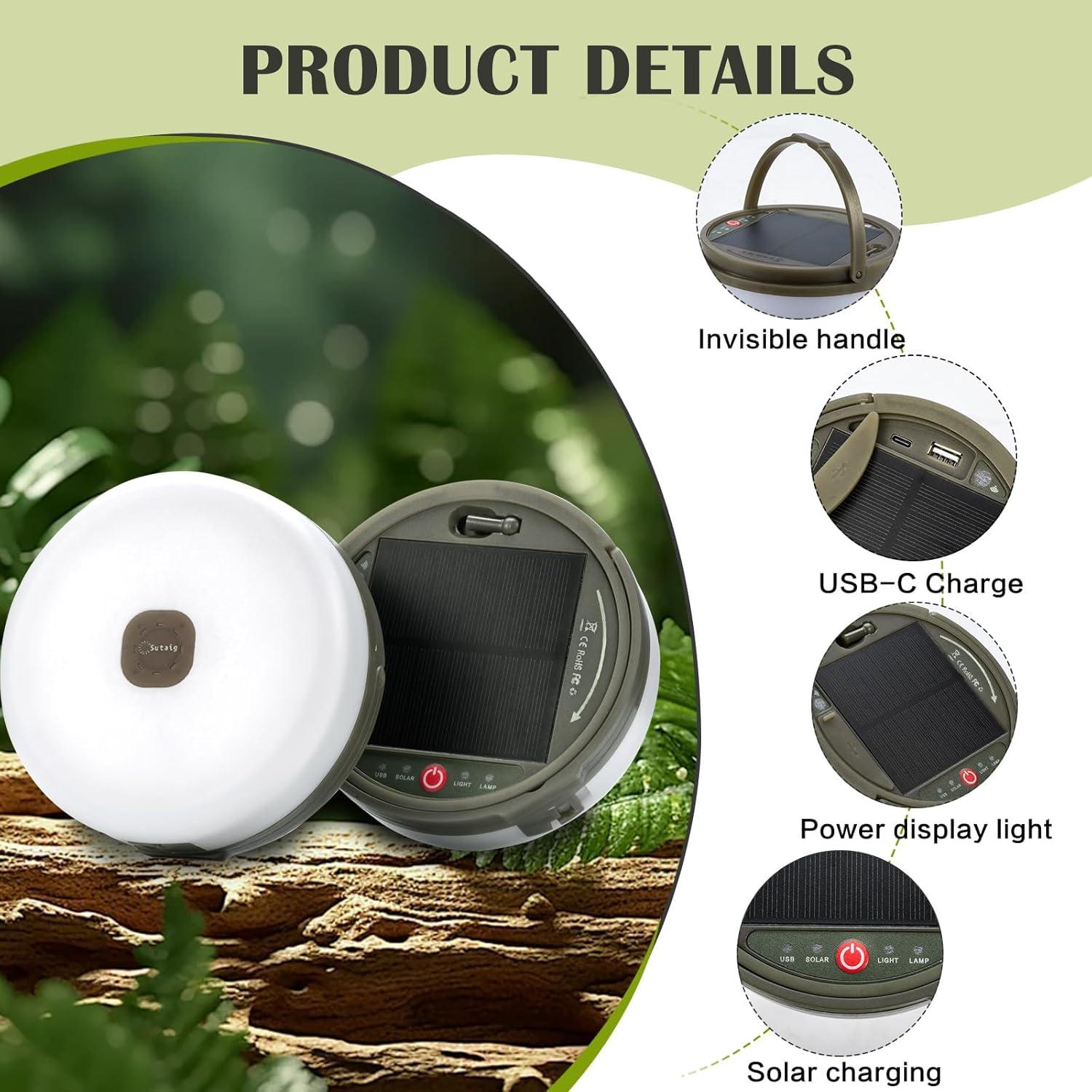 Linterna de Camping Solares Sutaig 22m 4 en 1 Impermeable