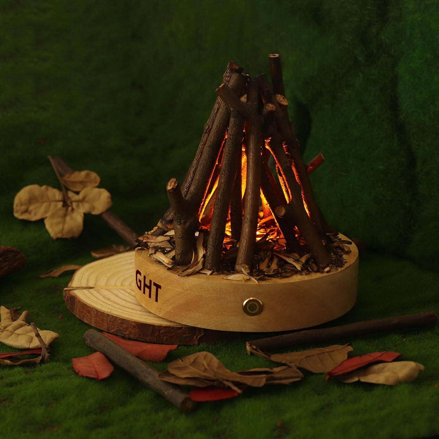 Linterna de Camping HEXNIGHT Recargable con Sonido de Llama