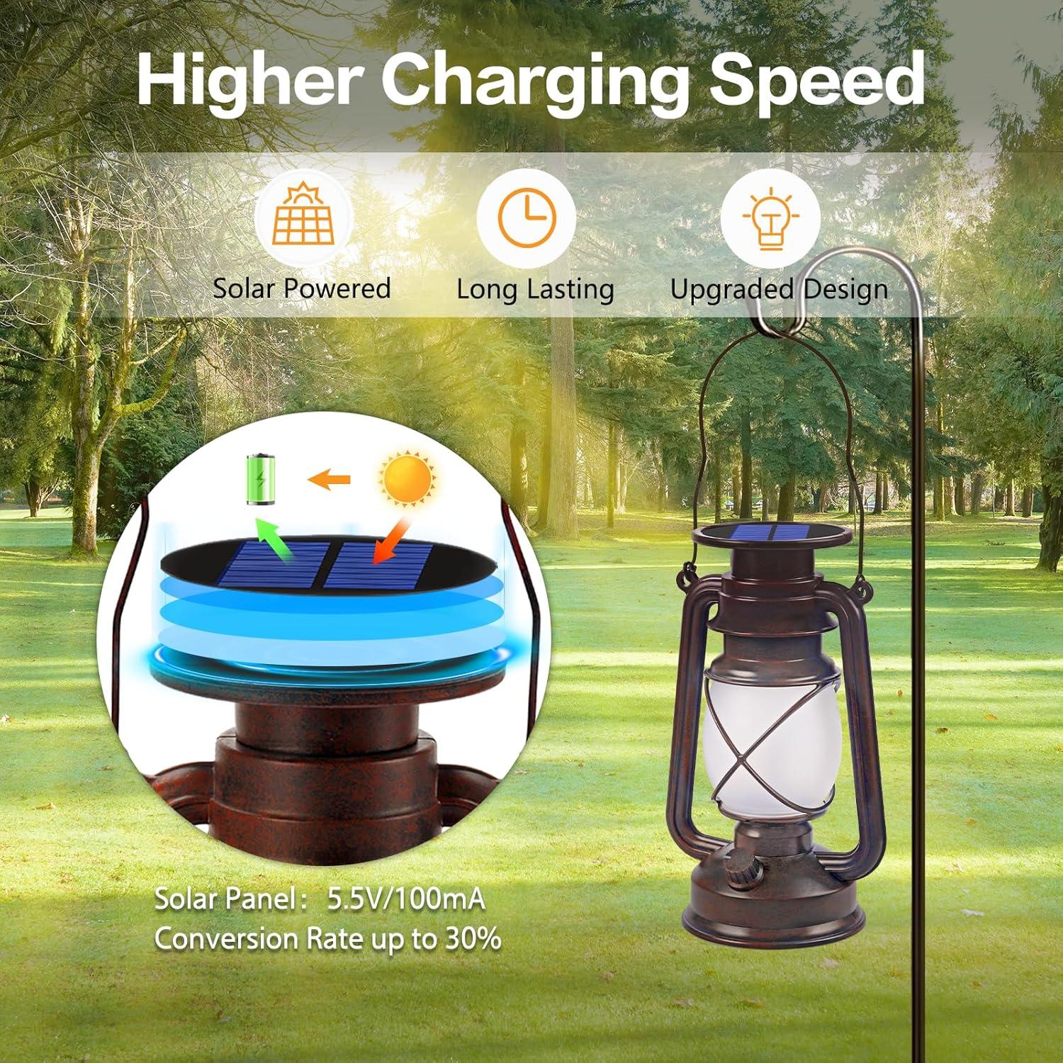 Linternas Solares Vintage Wondrastical 2 Piezas LED Llama 23.5cm