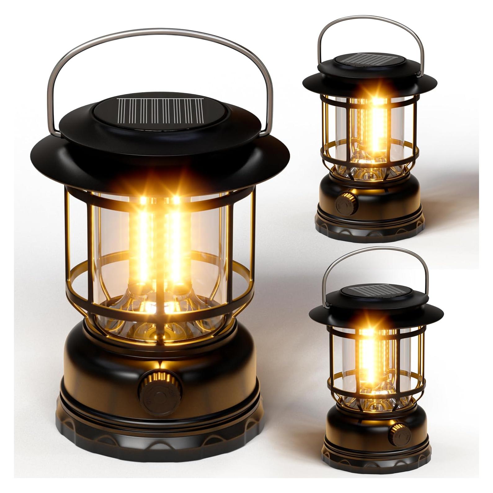 Linterna Solar LED KUNDGLA 1500LM Recargable 3Pack Negra