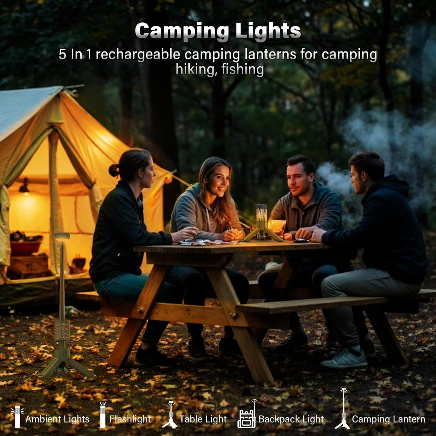 Linterna de Camping Telescópica M KARMATER 10500mAh Verde