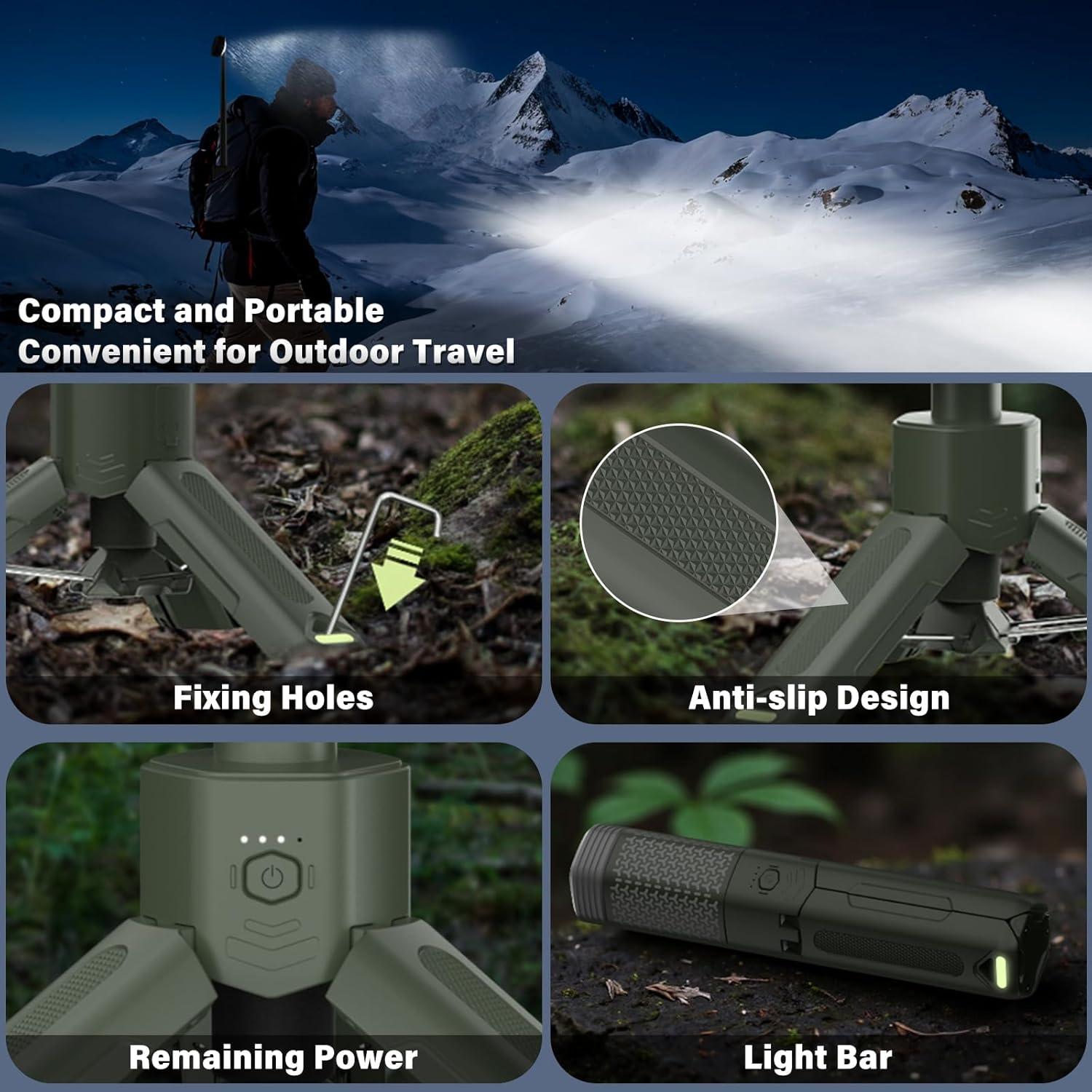 Linterna de Camping Telescópica M KARMATER 10500mAh Verde