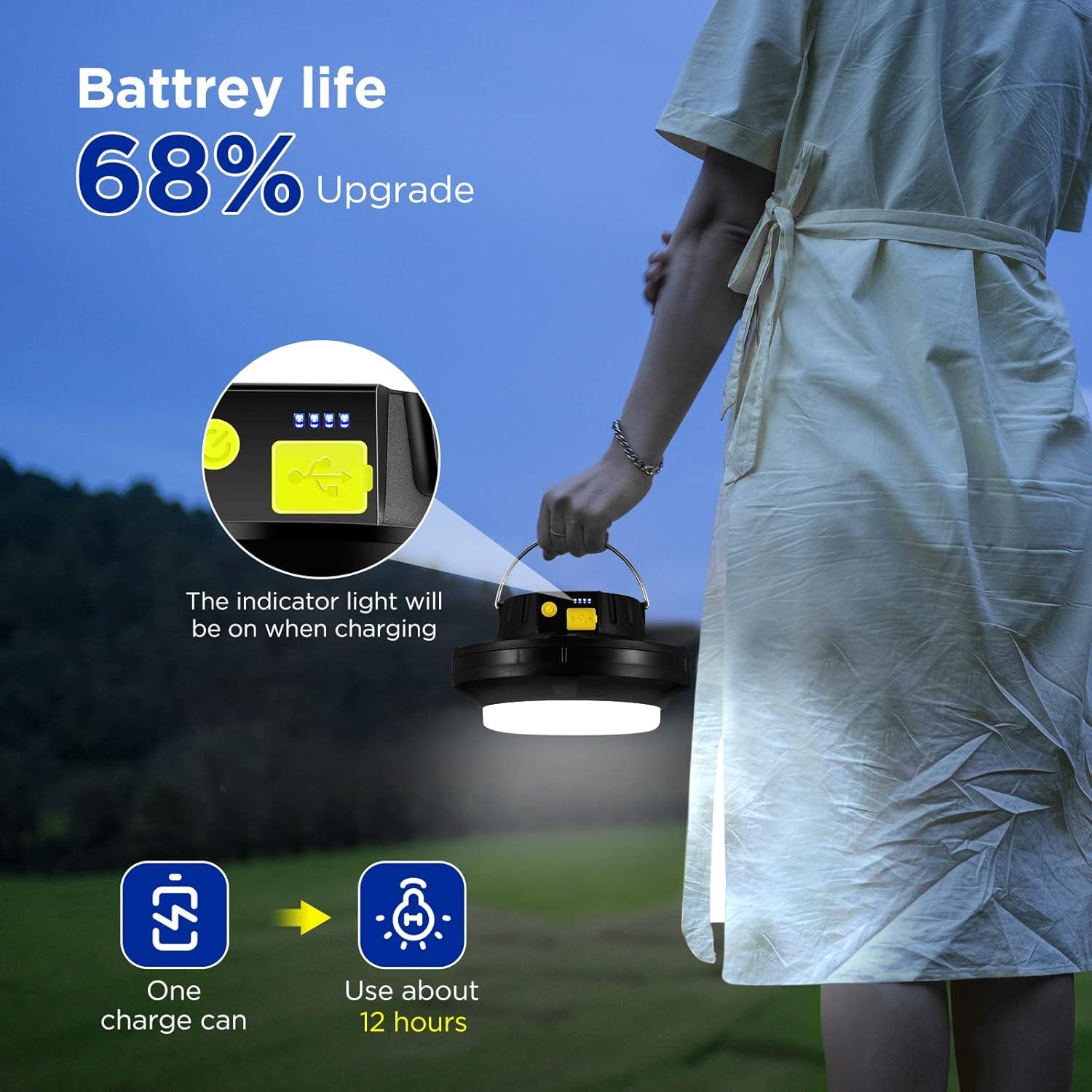 Linterna de Camping Solar Recargable SS SUNSBELL 96 LEDs 5 Modos