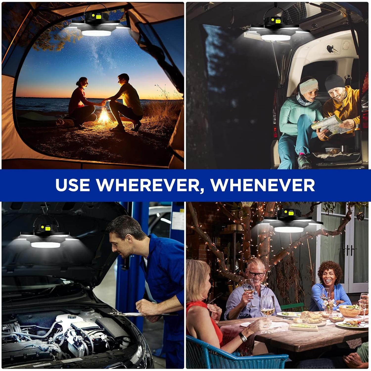 Linterna de Camping Solar Recargable SS SUNSBELL 96 LEDs 5 Modos