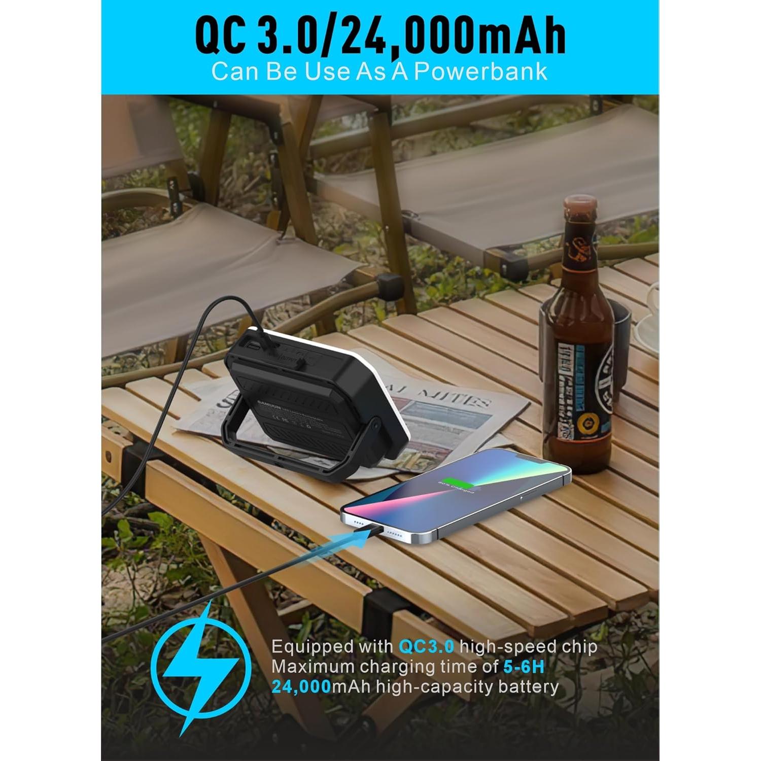 Linterna LED de Camping ShenZhenShi C30 24000mAh 1800LM IPX5