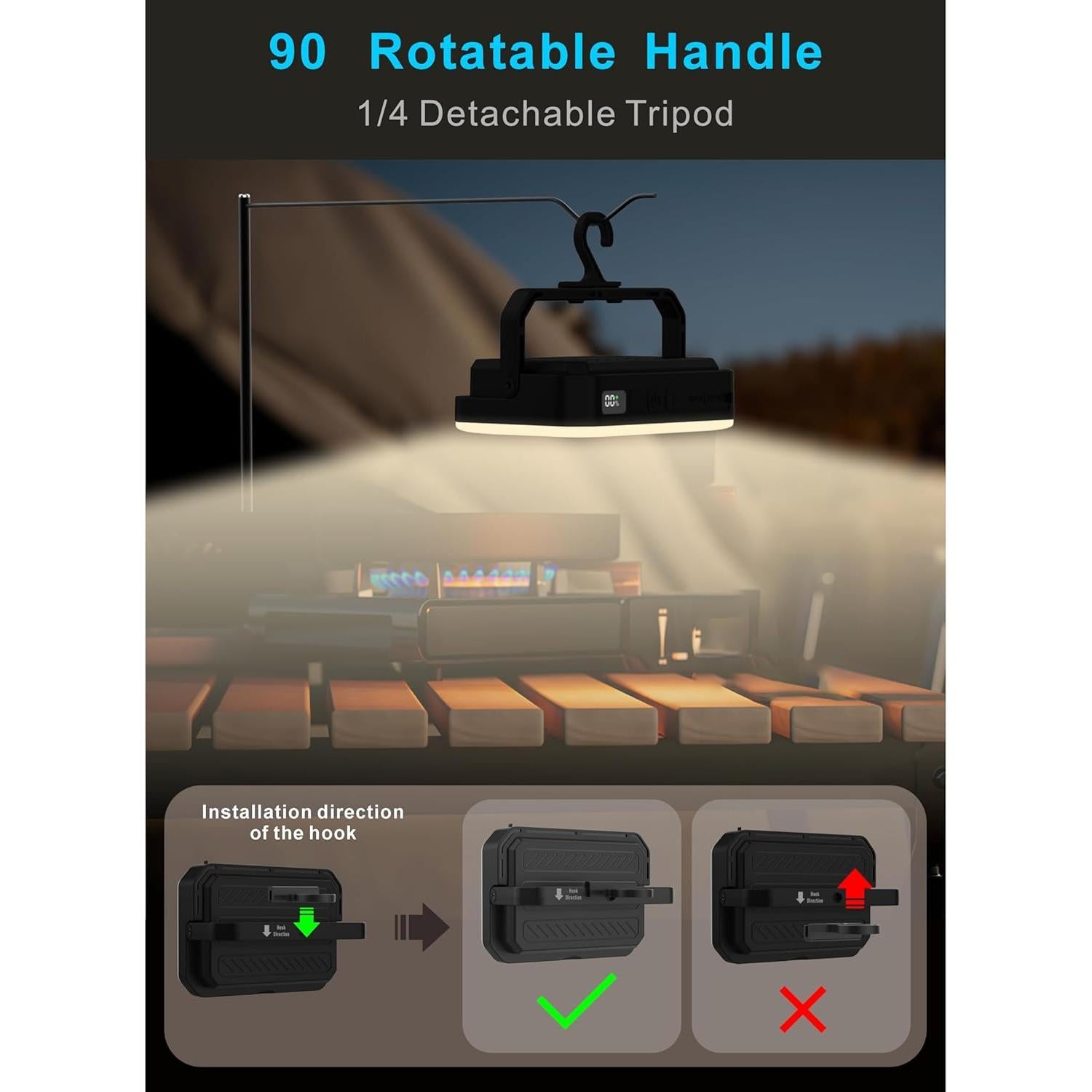 Linterna LED de Camping ShenZhenShi C30 24000mAh 1800LM IPX5