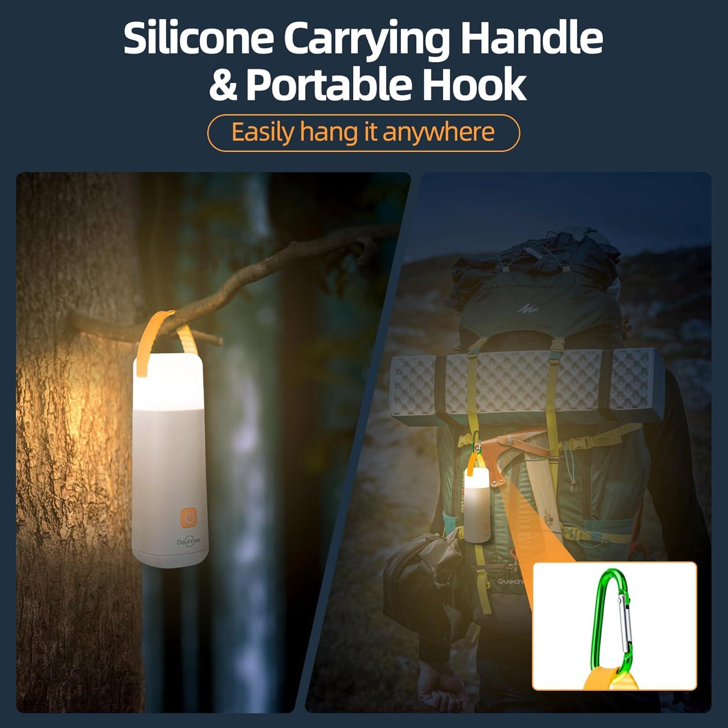 Linterna LED de Camping Dawnrise NL649-Y, 350 Horas Luz Recargable