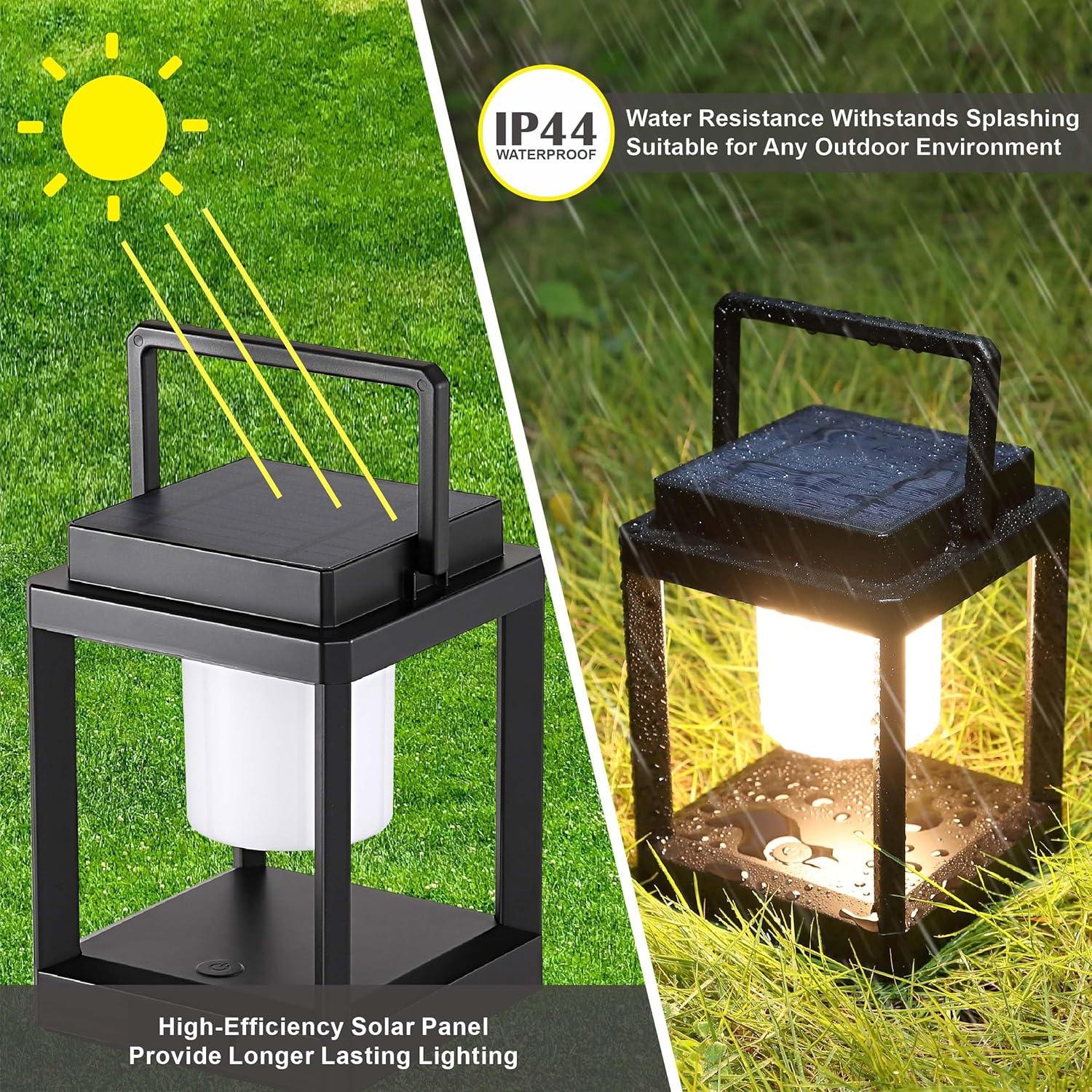 Lámpara de Mesa Solar LETRY SL-P, LED Portátil Impermeable