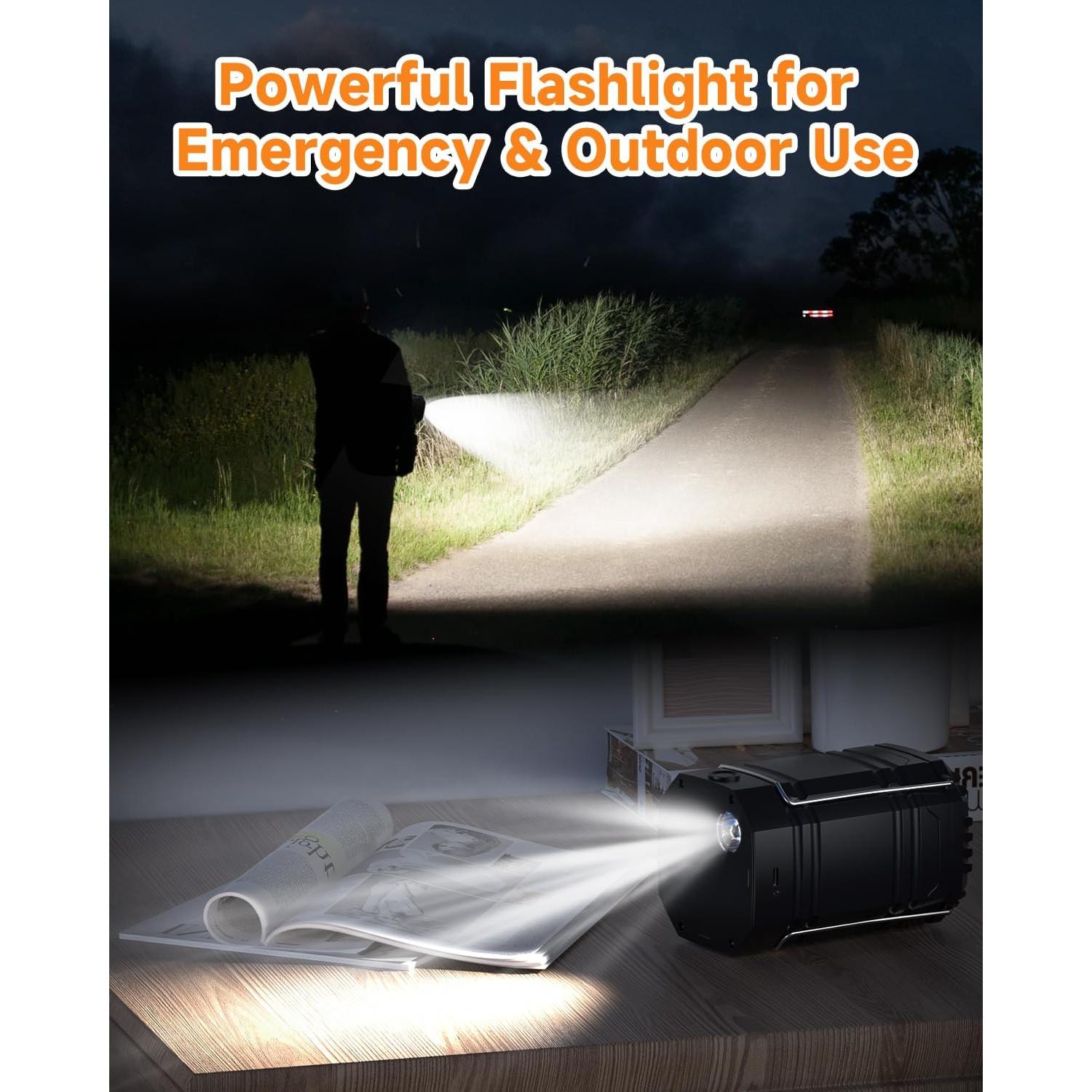 Linterna Solar LED Recargable Mesqool 4 Piezas 1600mAh