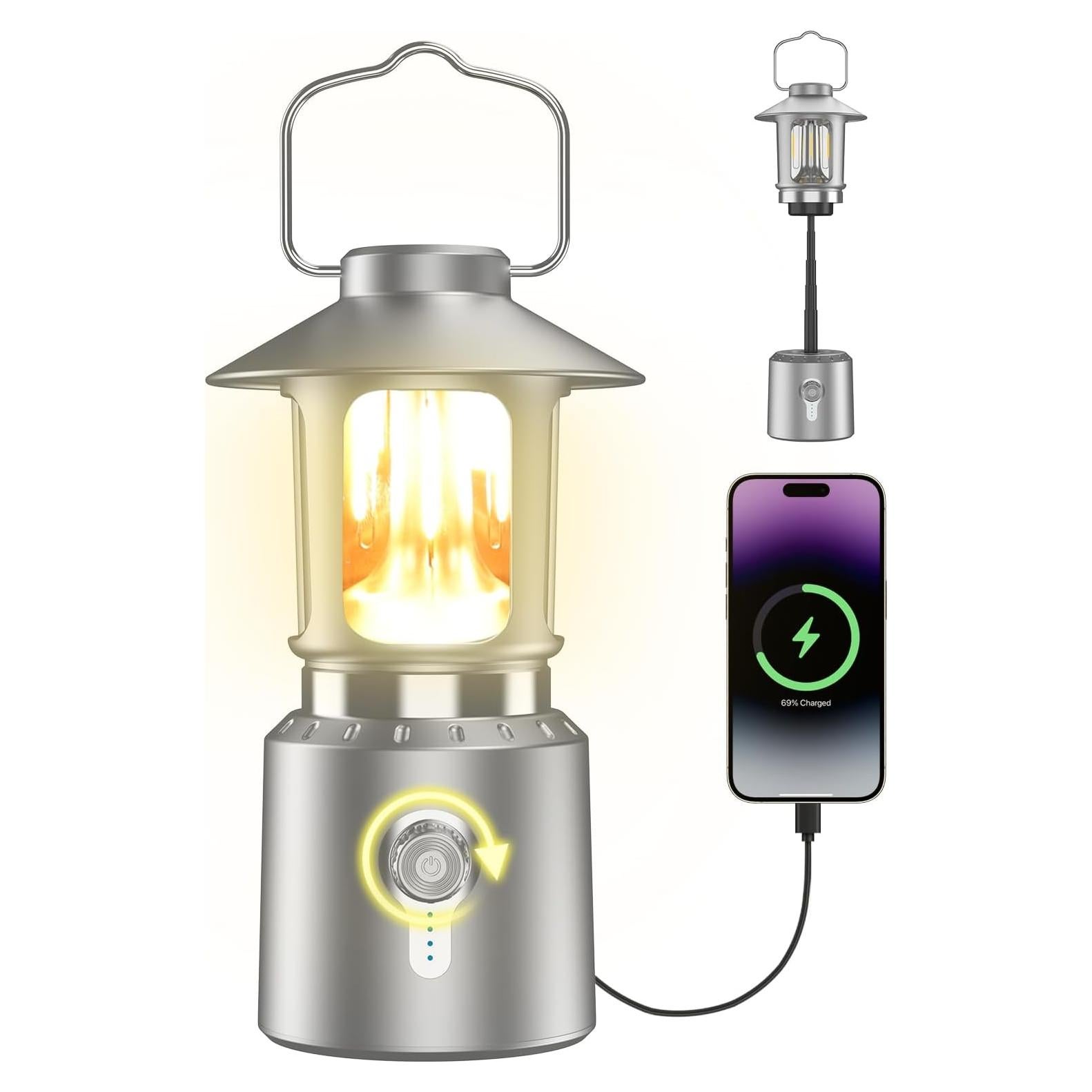 Linterna de Camping LED Phylosal Retro 8000mAh 3 Modos