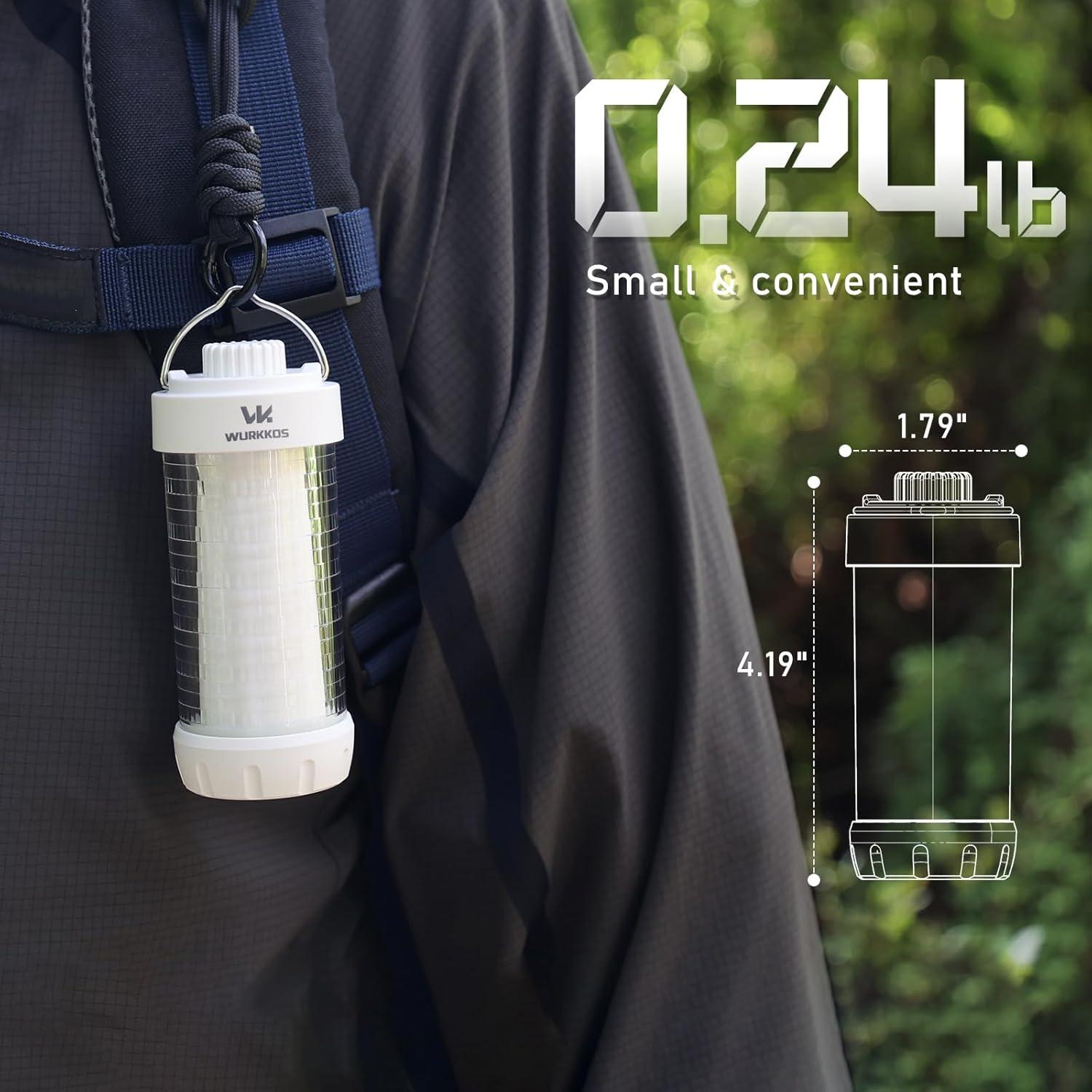 Linterna de Camping Wurkkos CL01 Recargable 550LM RGB Impermeable