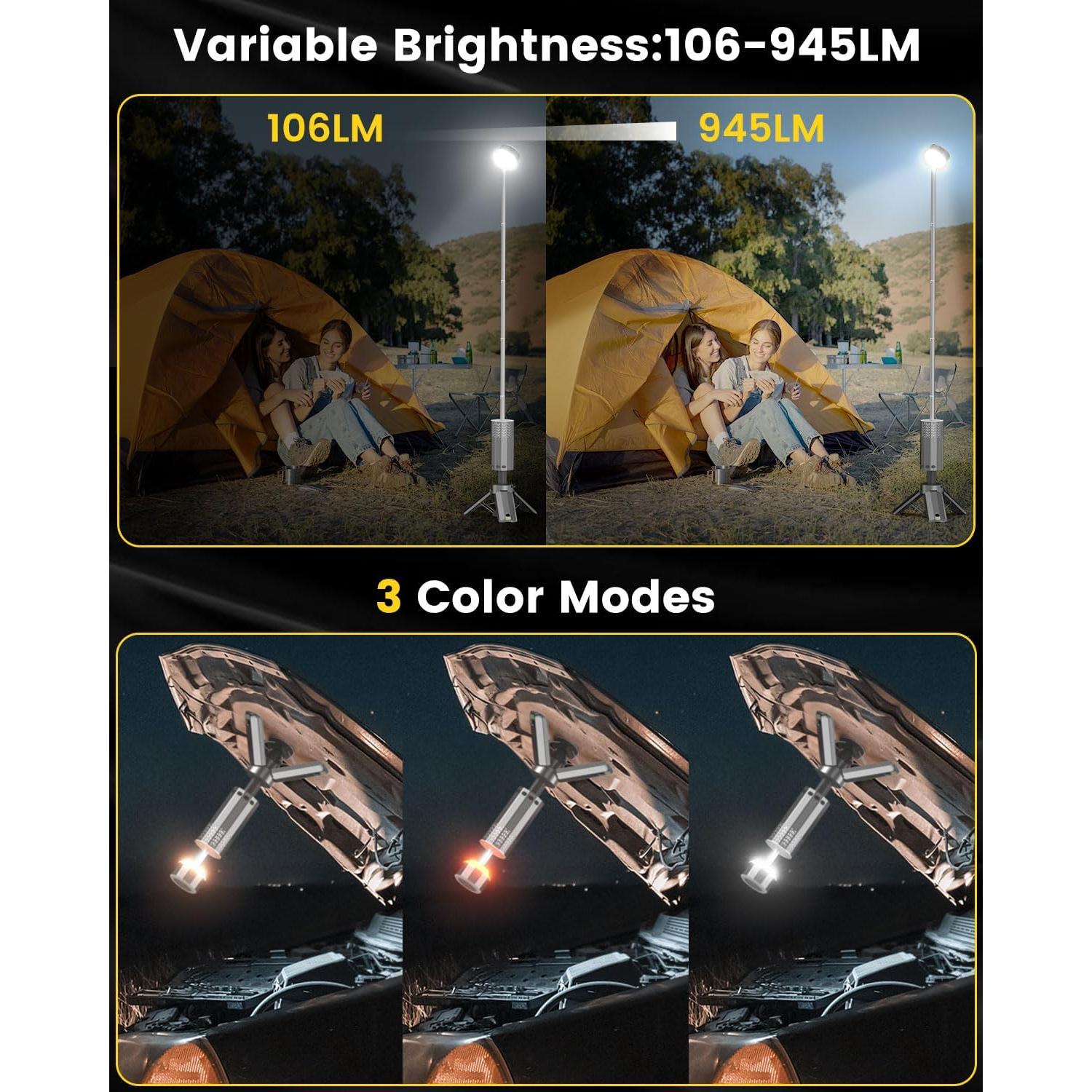 Linterna de Camping Telescópica LAIKORE 12000mAh LED Impermeable