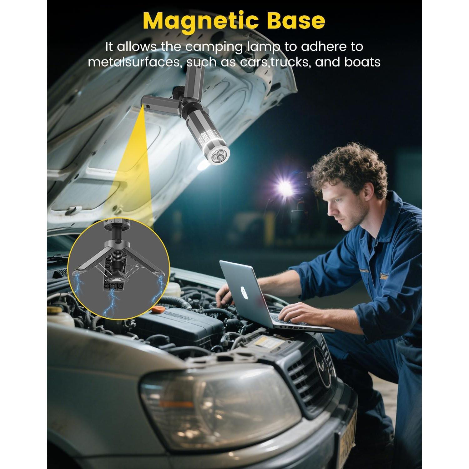 Linterna de Camping Telescópica LAIKORE 12000mAh LED Impermeable