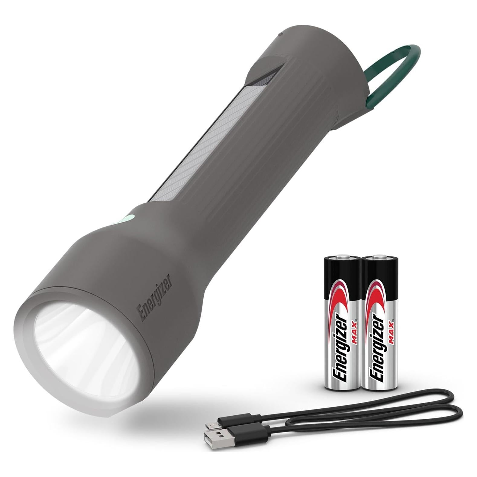 Linterna LED Energizer S-600 Híbrida Solar y USB 600 Lúmenes