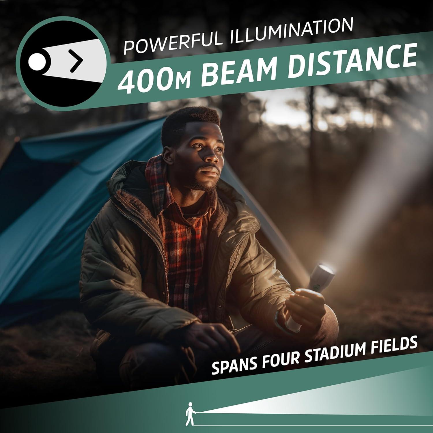 Linterna LED Energizer S-600 Híbrida Solar y USB 600 Lúmenes