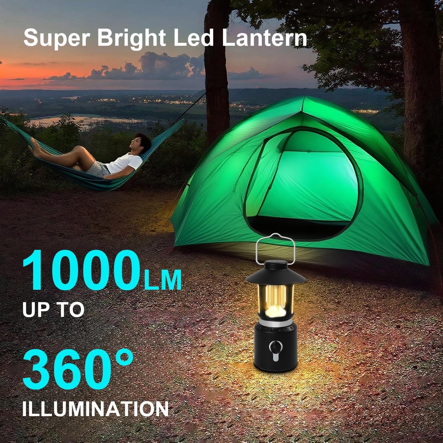 Linterna de Camping Telescópica KEIWRLIGHT 8000mAh 3 Modos
