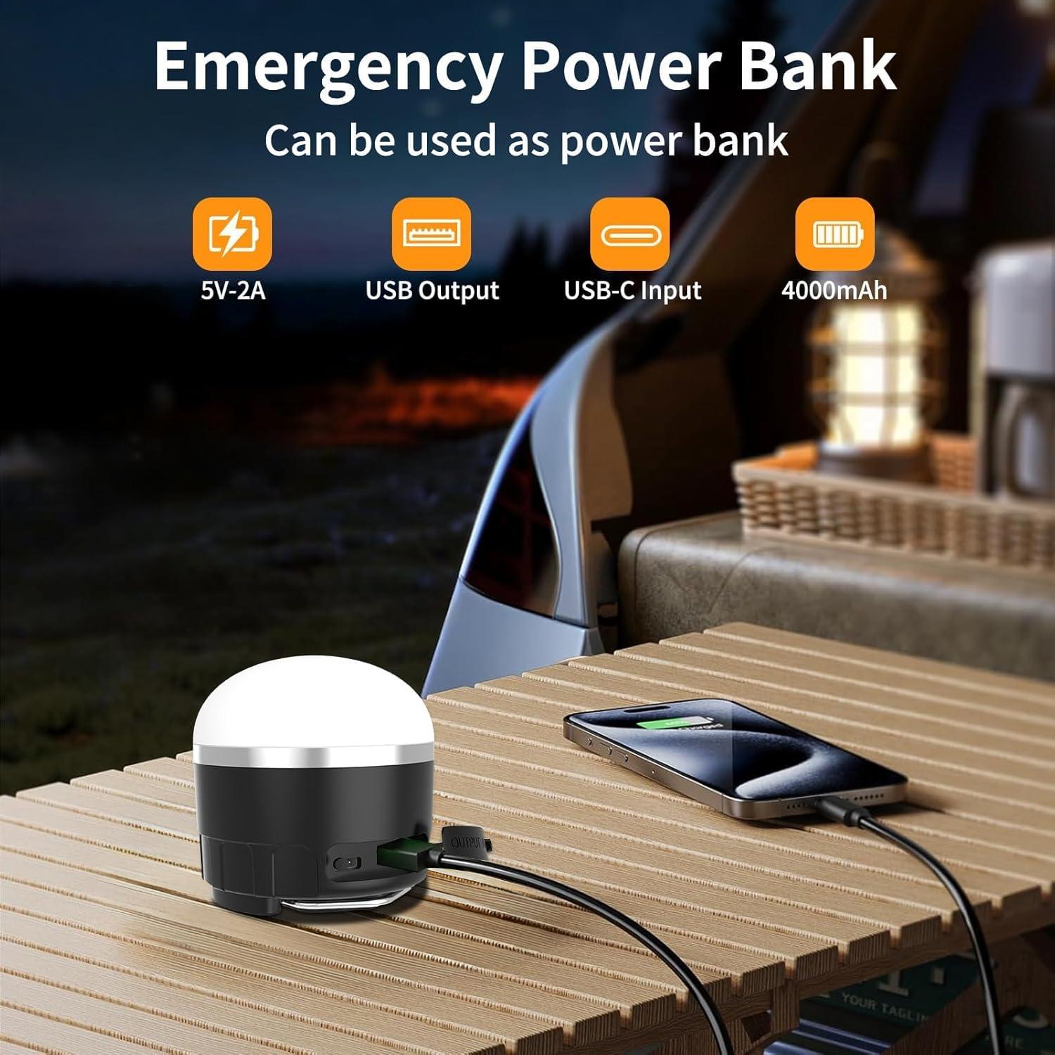 Linterna de Camping Recargable KOBAIBAN 1000LM 4000mAh IP65