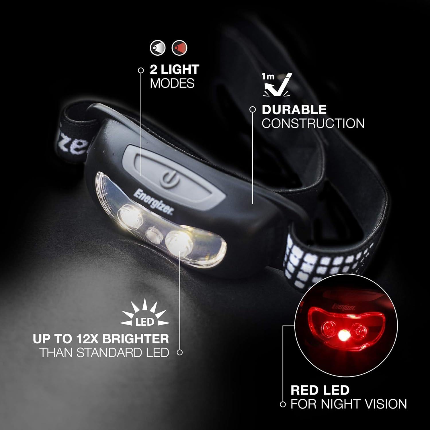 Lámpara Frontal LED Energizer Universal+ Paquete de 2 IPX4