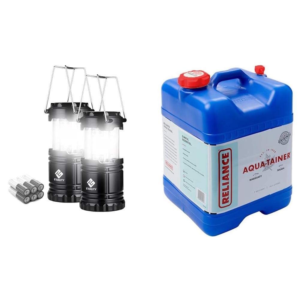 Paquete de 2 Linternas LED Etekcity + Contenedor Agua 26.5L