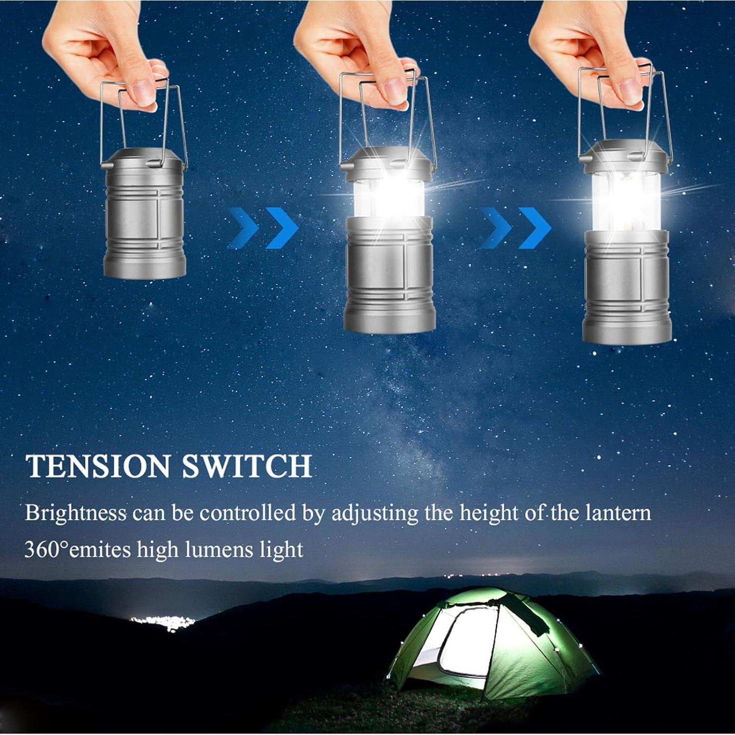 Linterna LED Souyos 4 Piezas para Camping y Emergencias
