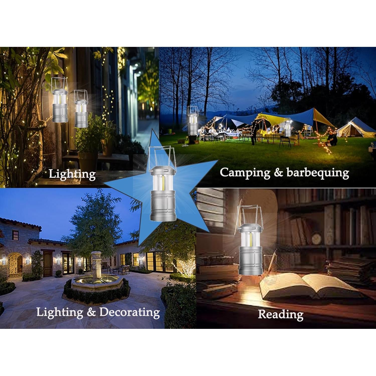 Linterna LED Souyos 4 Piezas para Camping y Emergencias