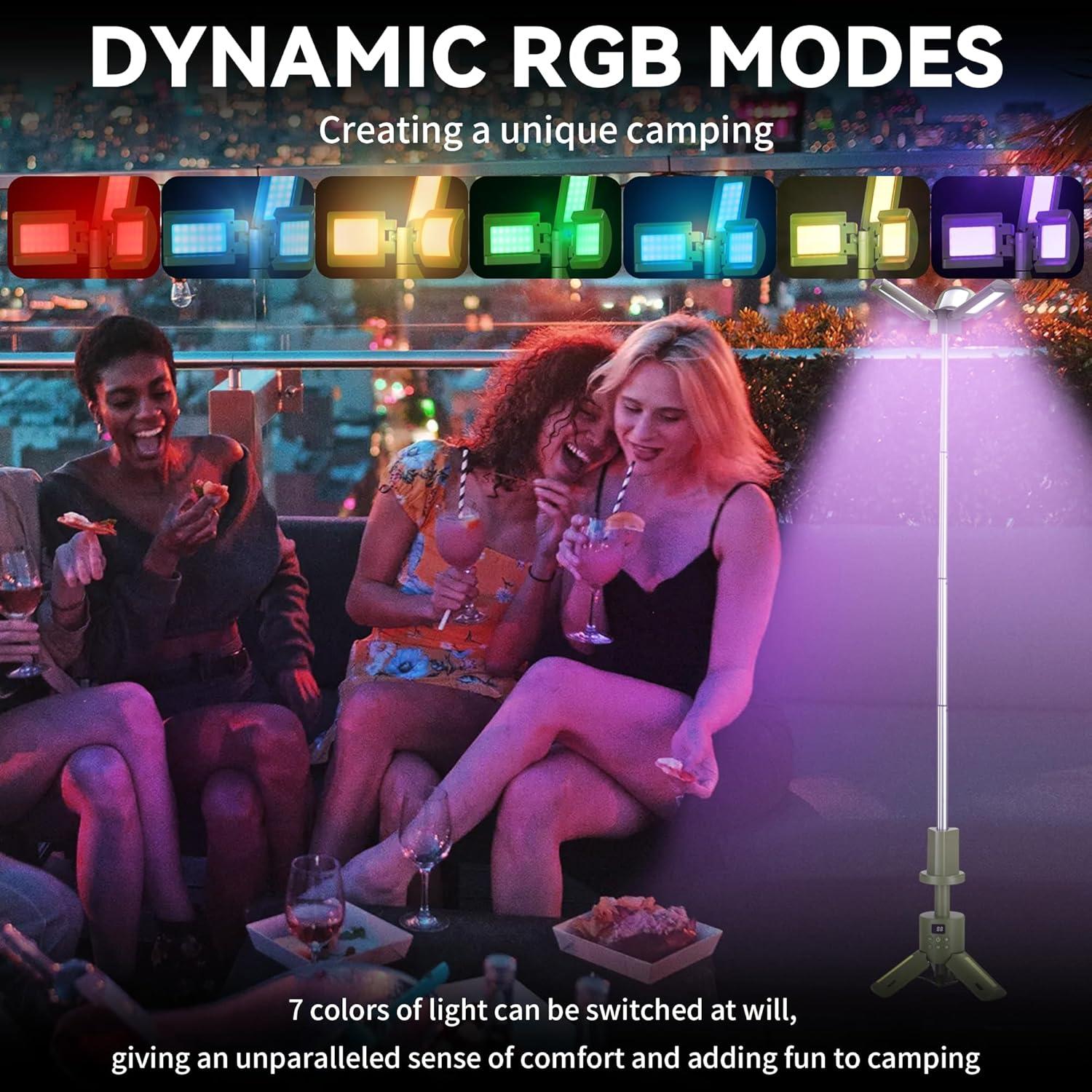 Linterna Camping Recargable 14000mAh 6000LM Telescópica