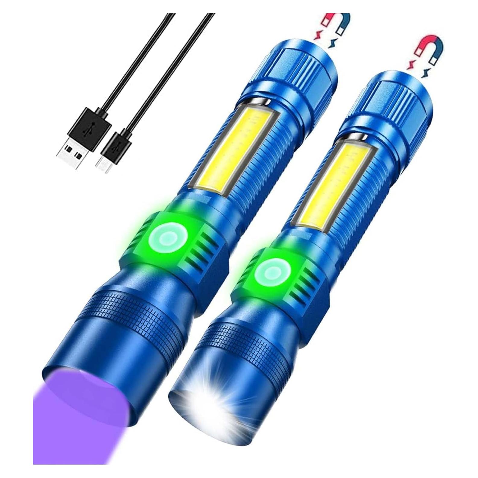 Linterna UV Recargable Hoxida 3en1 LED 1500 Lúmenes IP65