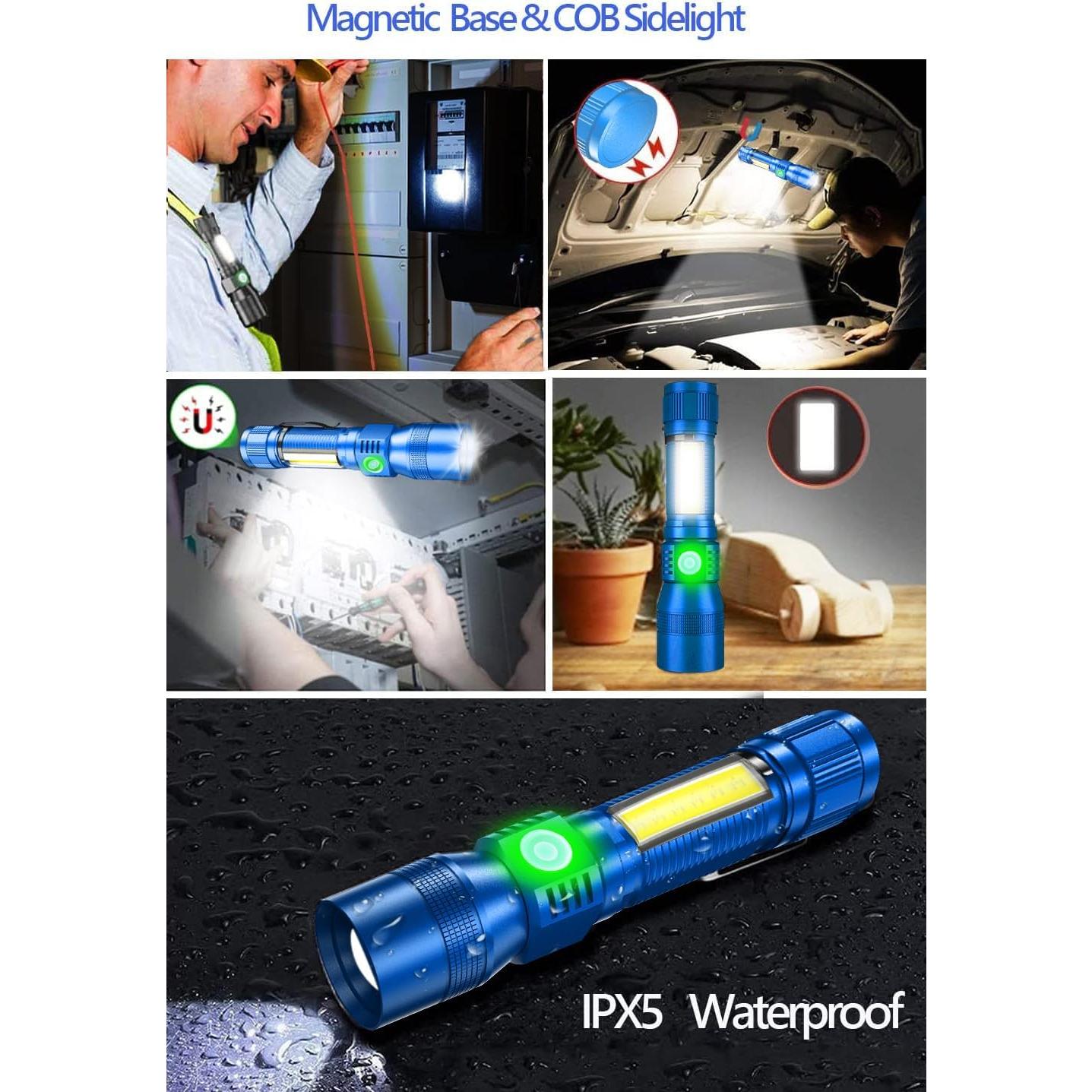 Linterna UV Recargable Hoxida 3en1 LED 1500 Lúmenes IP65