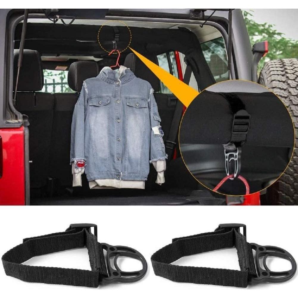 Gancho de abrigo JeCar para Jeep Wrangler 2PCS Negro