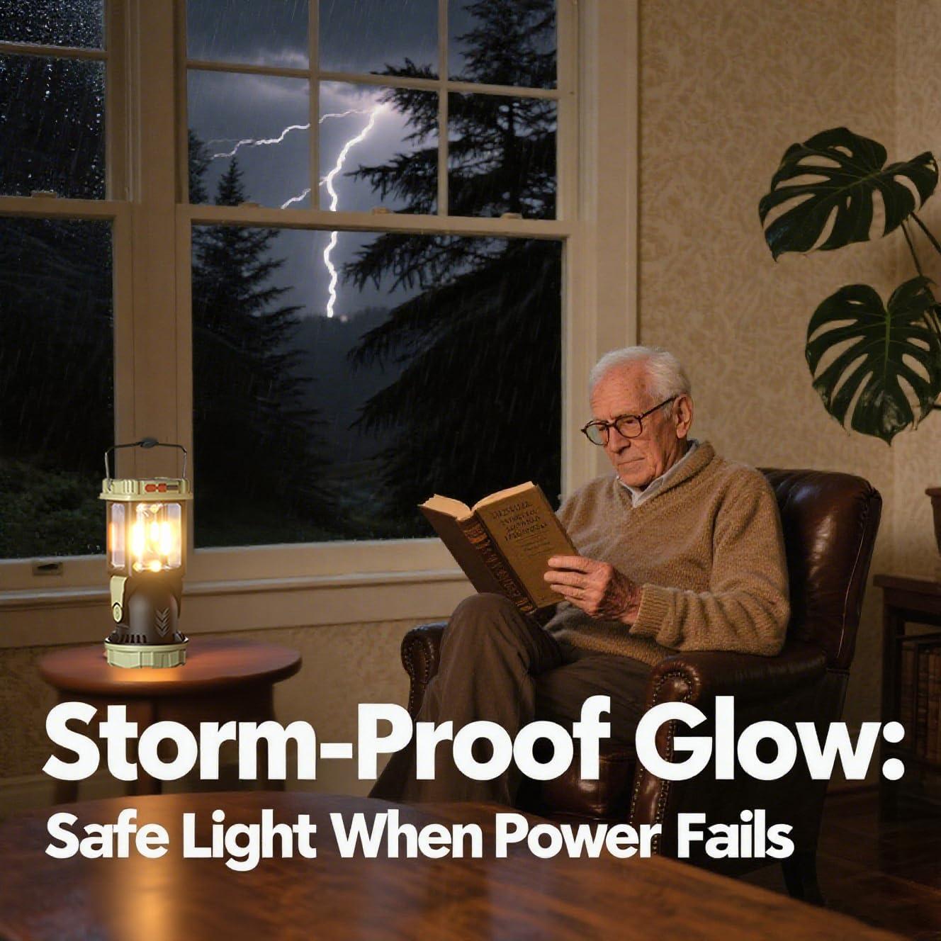 Lámpara de Camping Solar HOMY HM-CA, Carga Dual USB-C y Solar