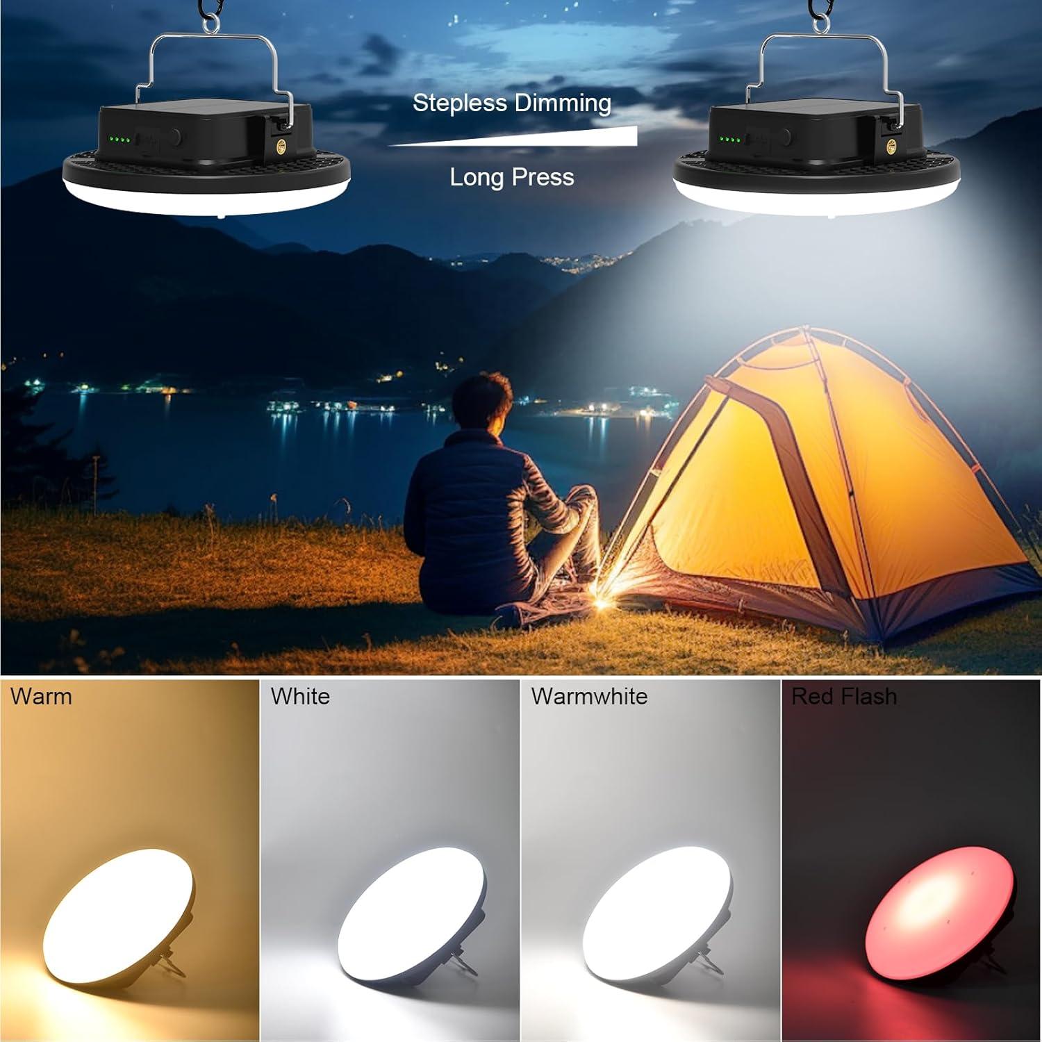 Linterna Solar Recargable 16500mAh 3000LM Iodoo IP65 Camping